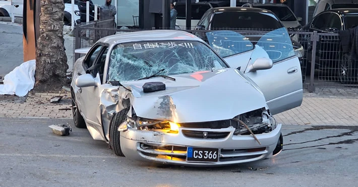 Girne'de trafik kazası