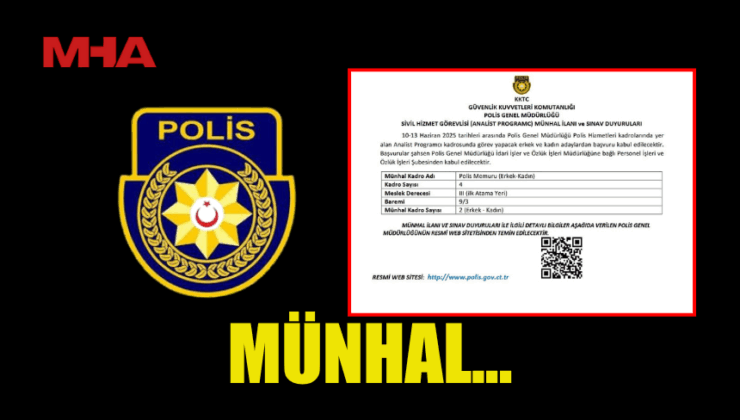POLİS GENEL MÜDÜRLÜĞÜ MÜNHAL DUYURUSU