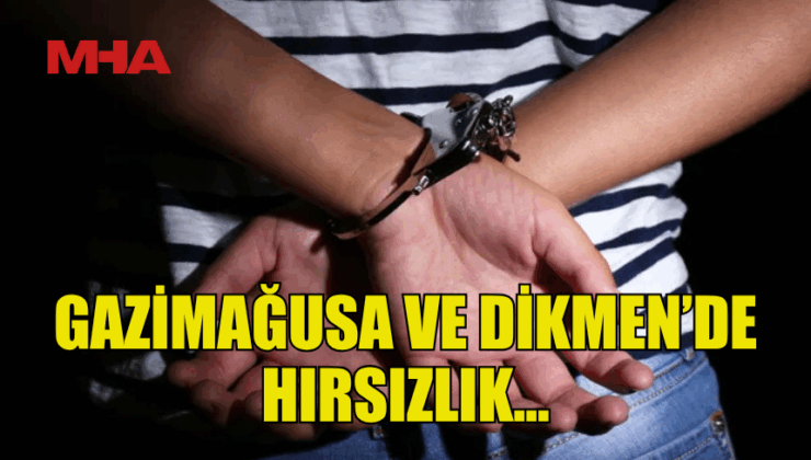 GAZİMAĞUSA VE DİKMEN'DE HIRSIZIK ZANLILARI TUTUKLANDI…