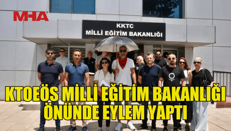 KTOEÖS MİLLİ EĞİTİM BAKANLIĞI ÖNÜNDE EYLEM GERÇEKLEŞTİRDİ