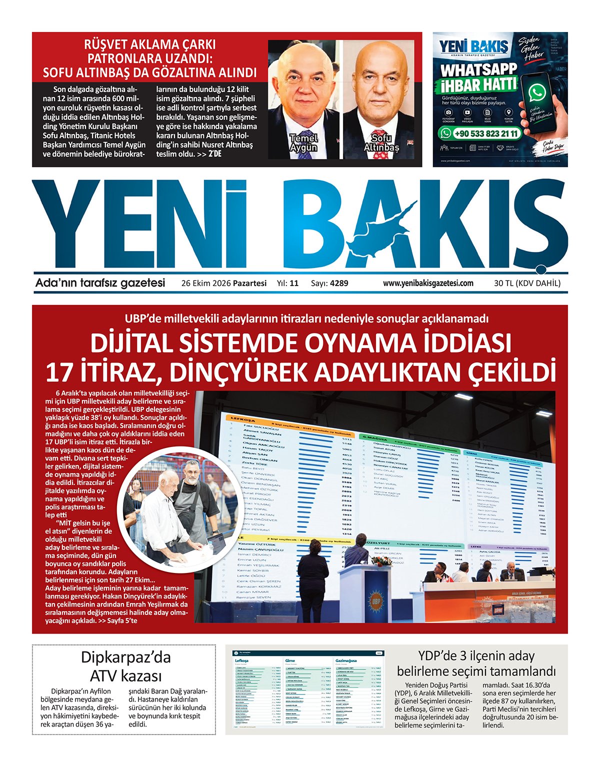 Gazete Manşetleri - 26 Ekim 2026 - 6