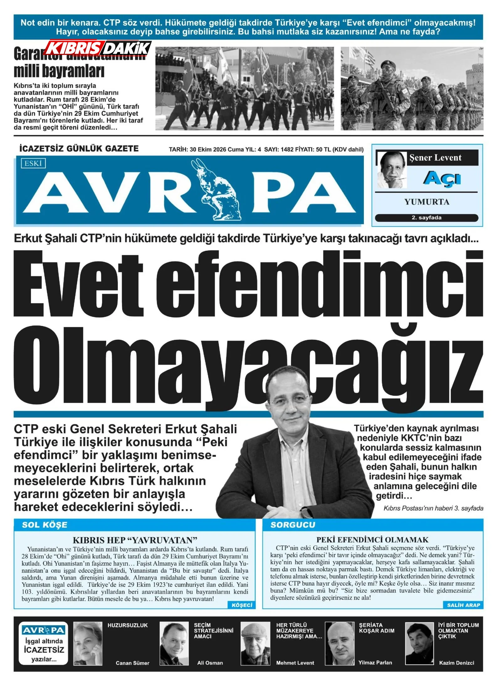 Gazete Manşetleri - 30 Ekim 2026 - 11