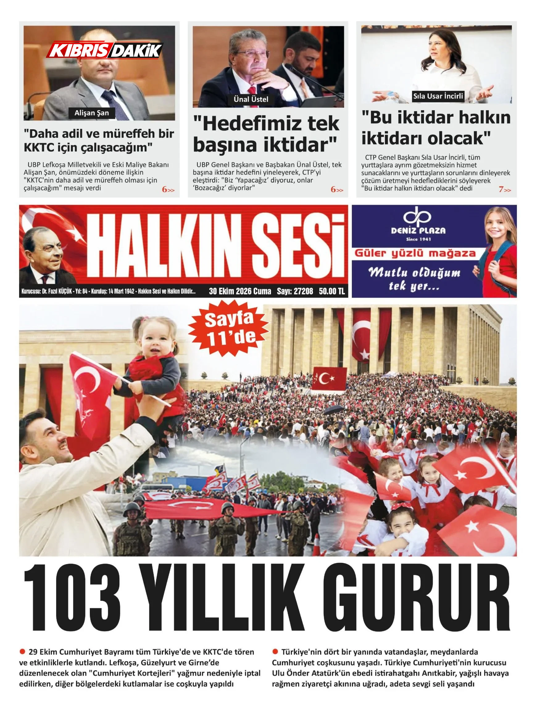Gazete Manşetleri - 30 Ekim 2026 - 7