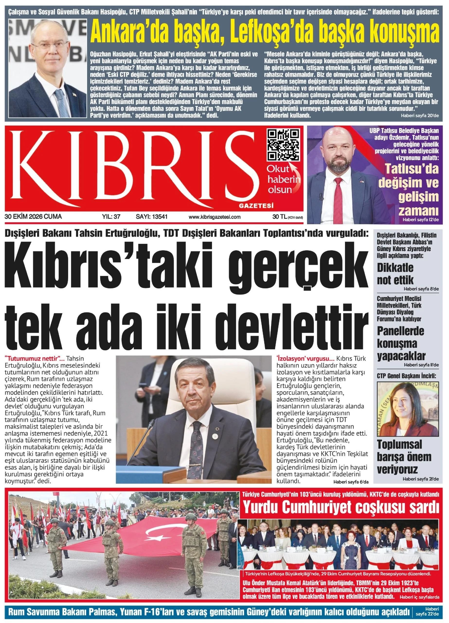 Gazete Manşetleri - 30 Ekim 2026 - 13