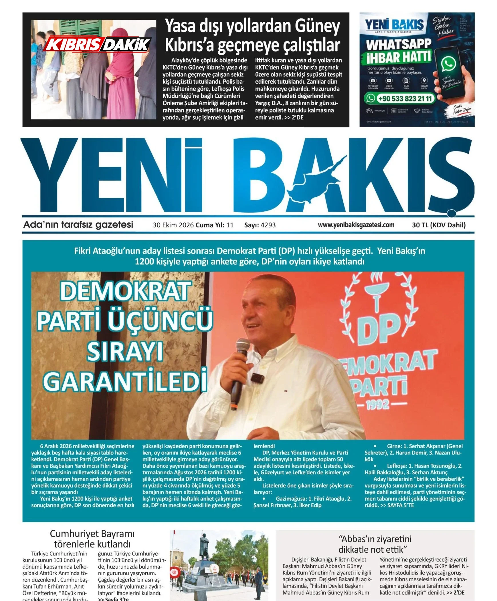 Gazete Manşetleri - 30 Ekim 2026 - 1