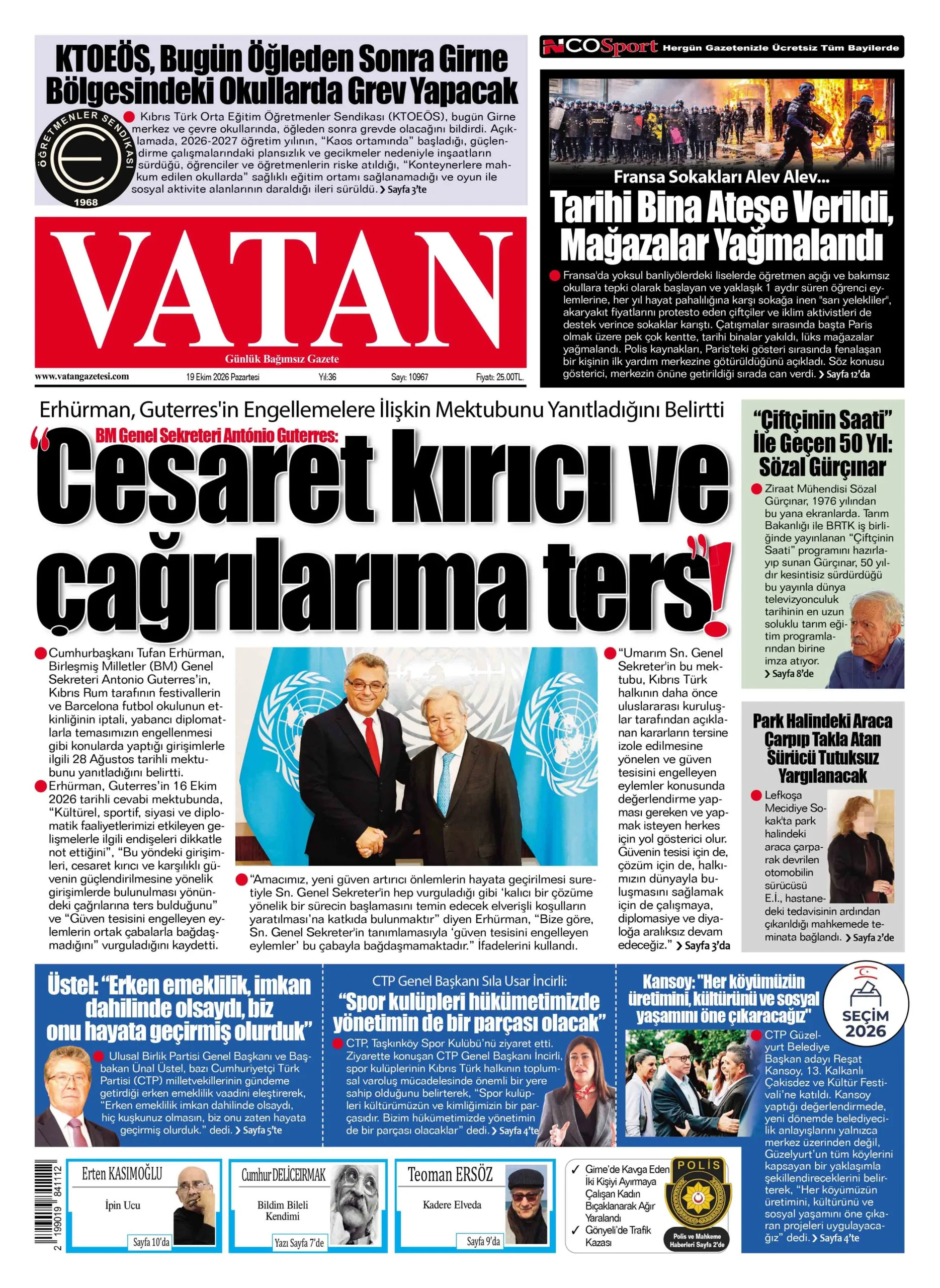 Gazete Manşetleri - 19 Ekim 2026 - 6