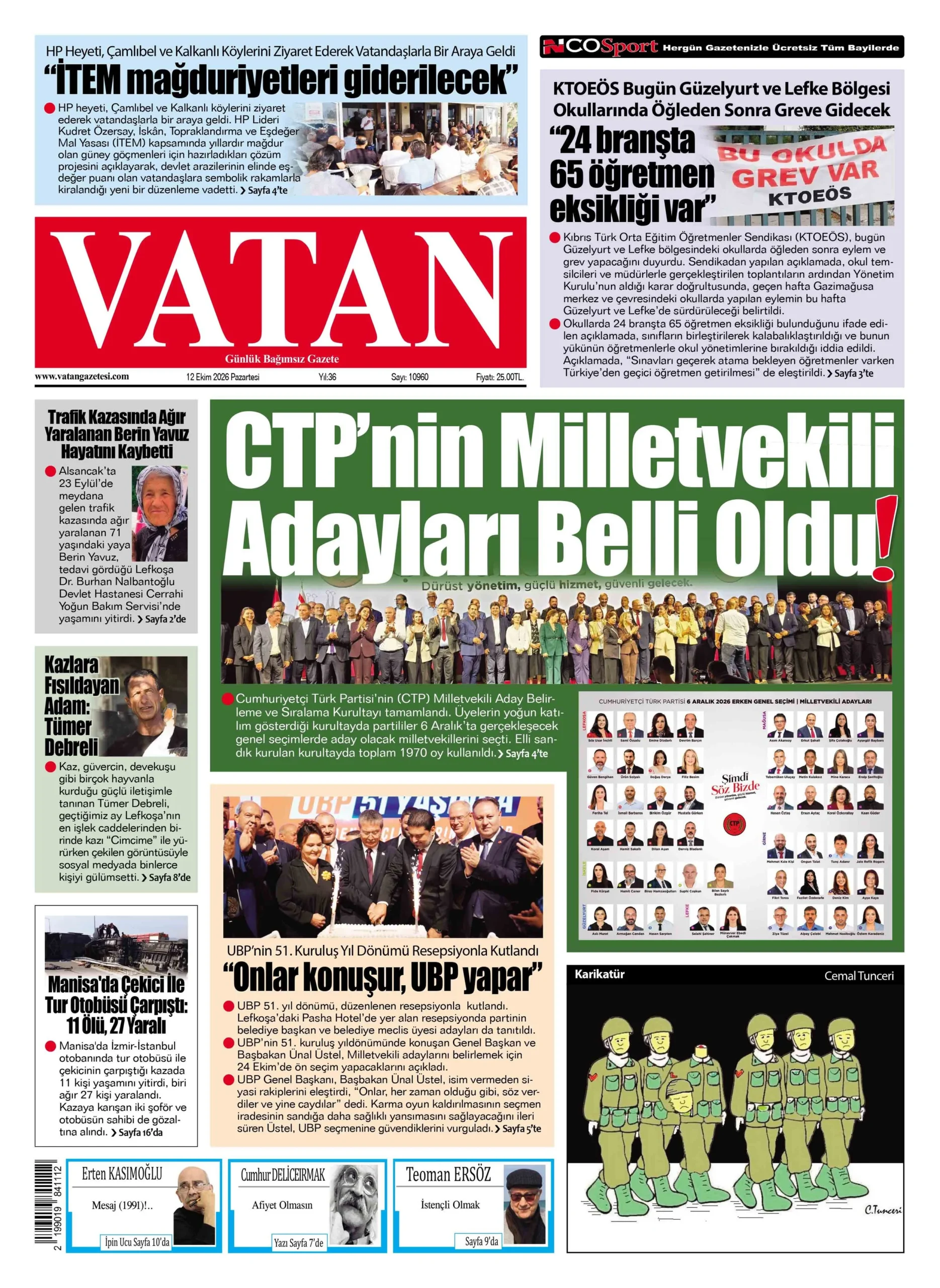 Gazete Manşetleri- 12 Ekim 2026 - 3