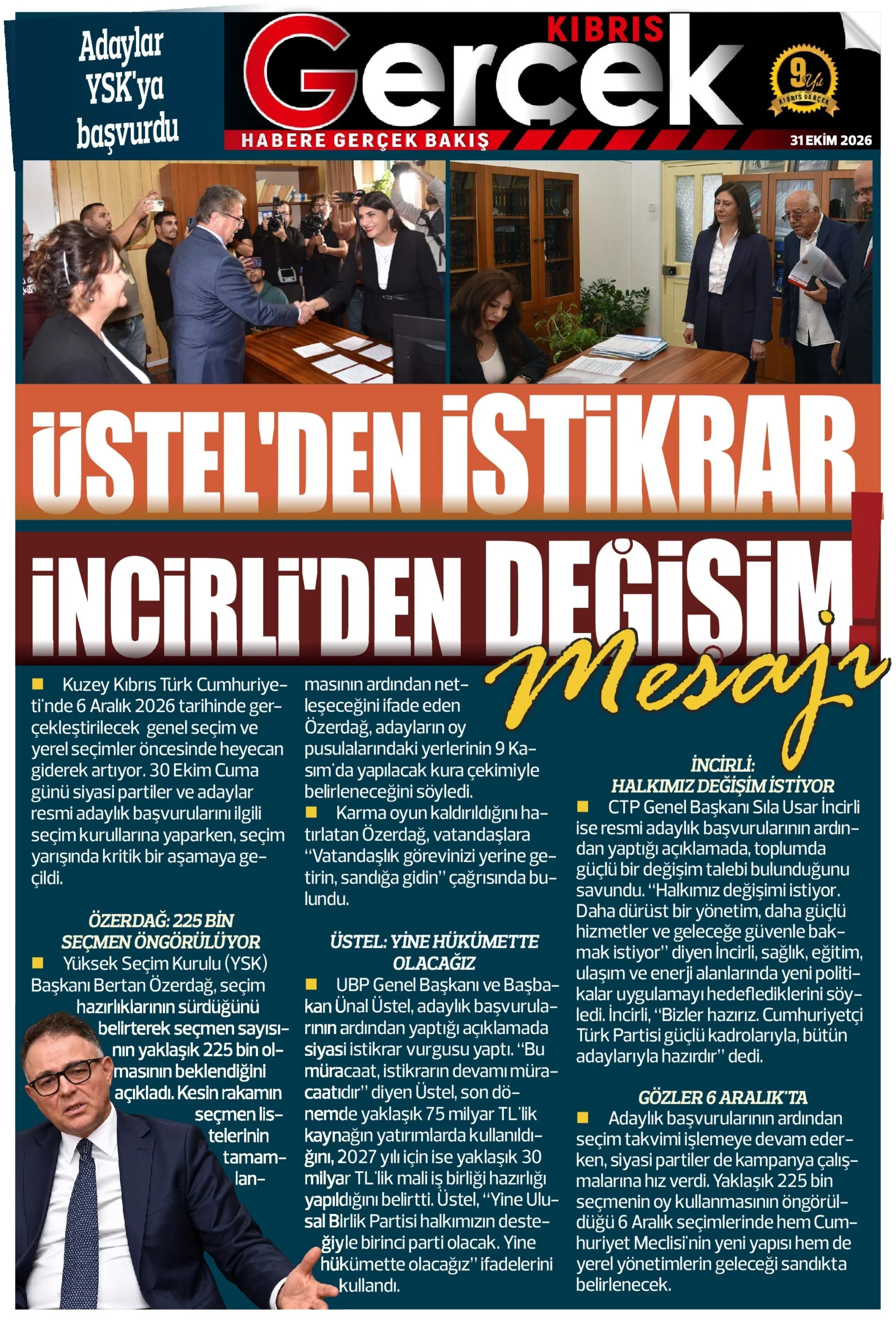 Gazete Manşetleri - 31 Ekim 2026 - 24