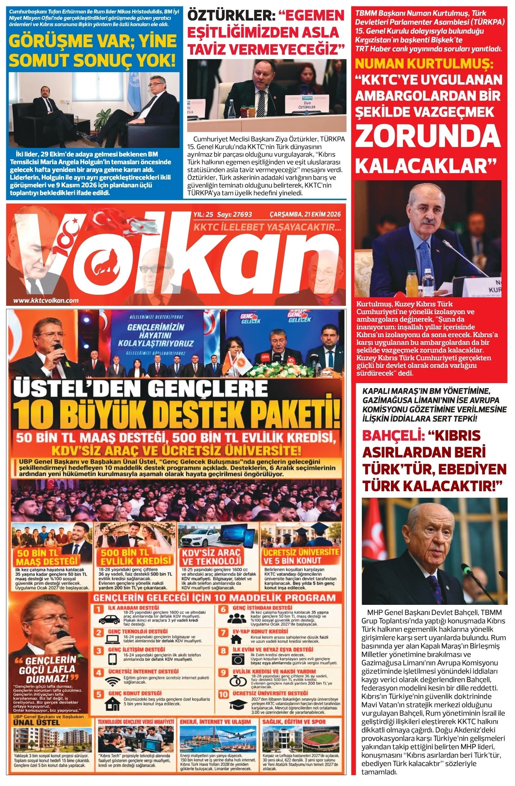 Gazete Manşetleri - 21 Ekim 2026 - 20