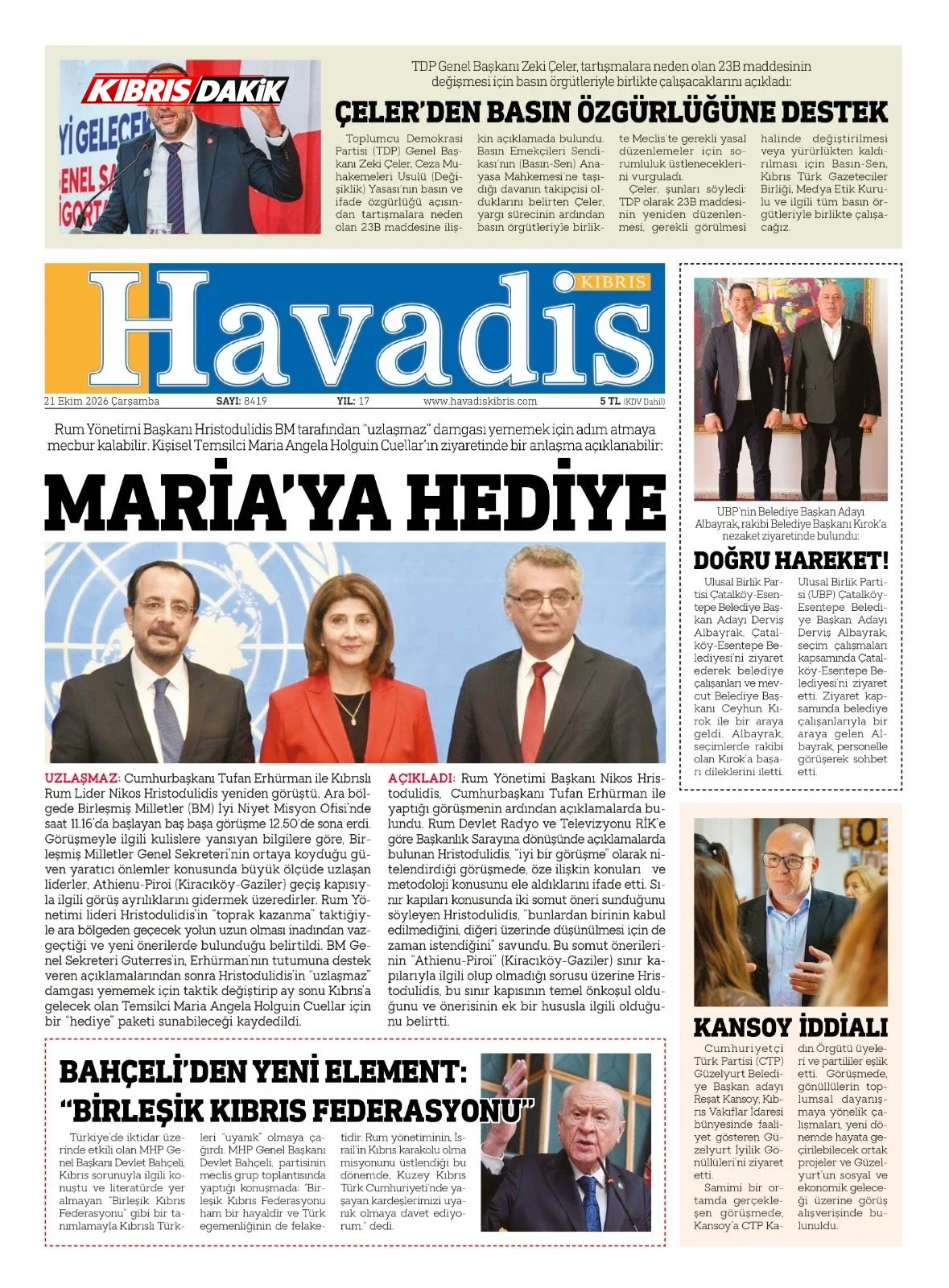 Gazete Manşetleri - 21 Ekim 2026 - 6