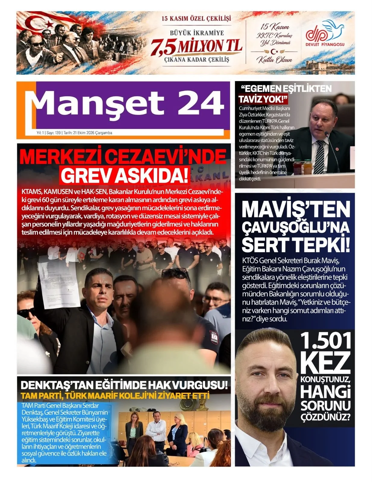 Gazete Manşetleri - 21 Ekim 2026 - 31
