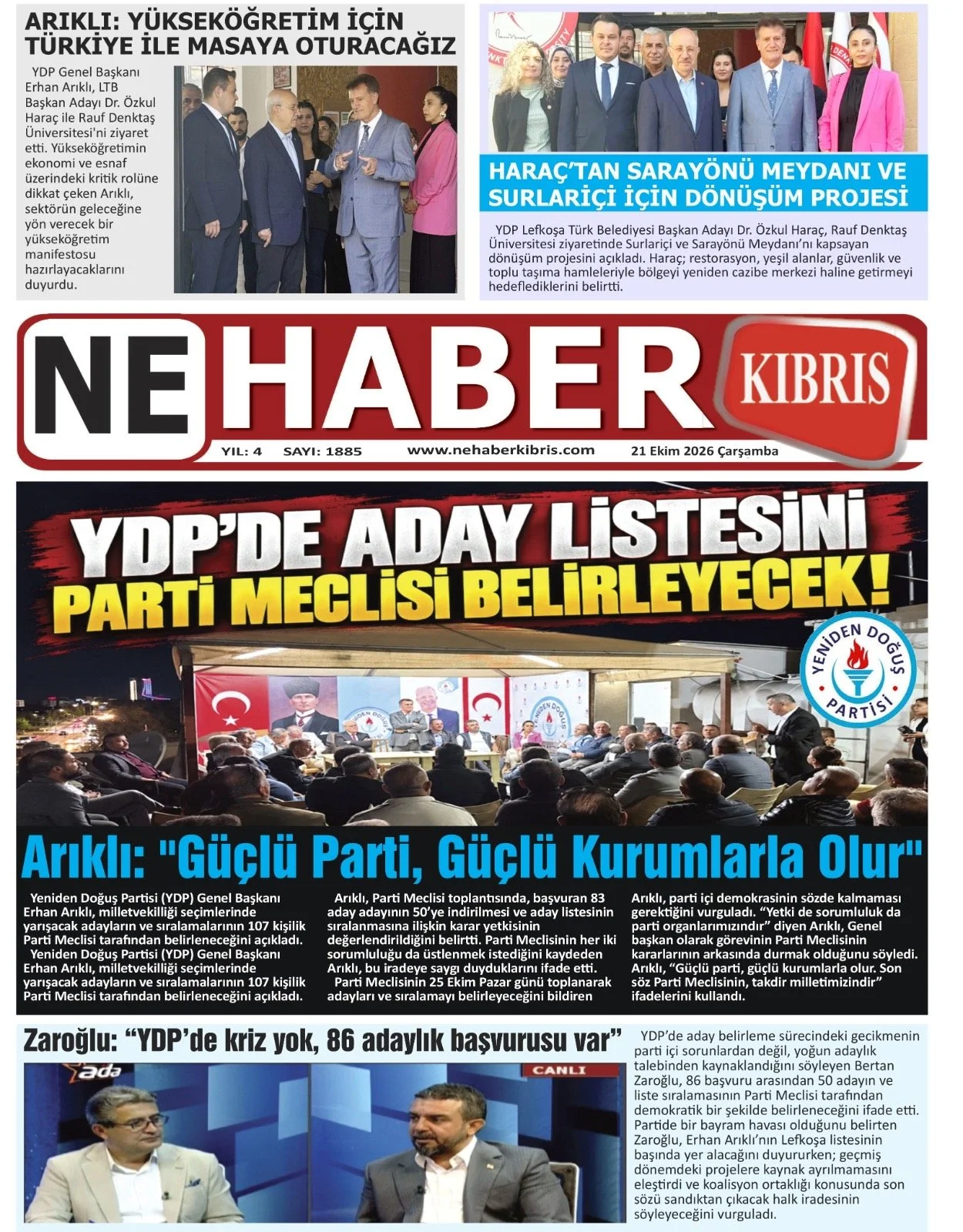 Gazete Manşetleri - 21 Ekim 2026 - 23
