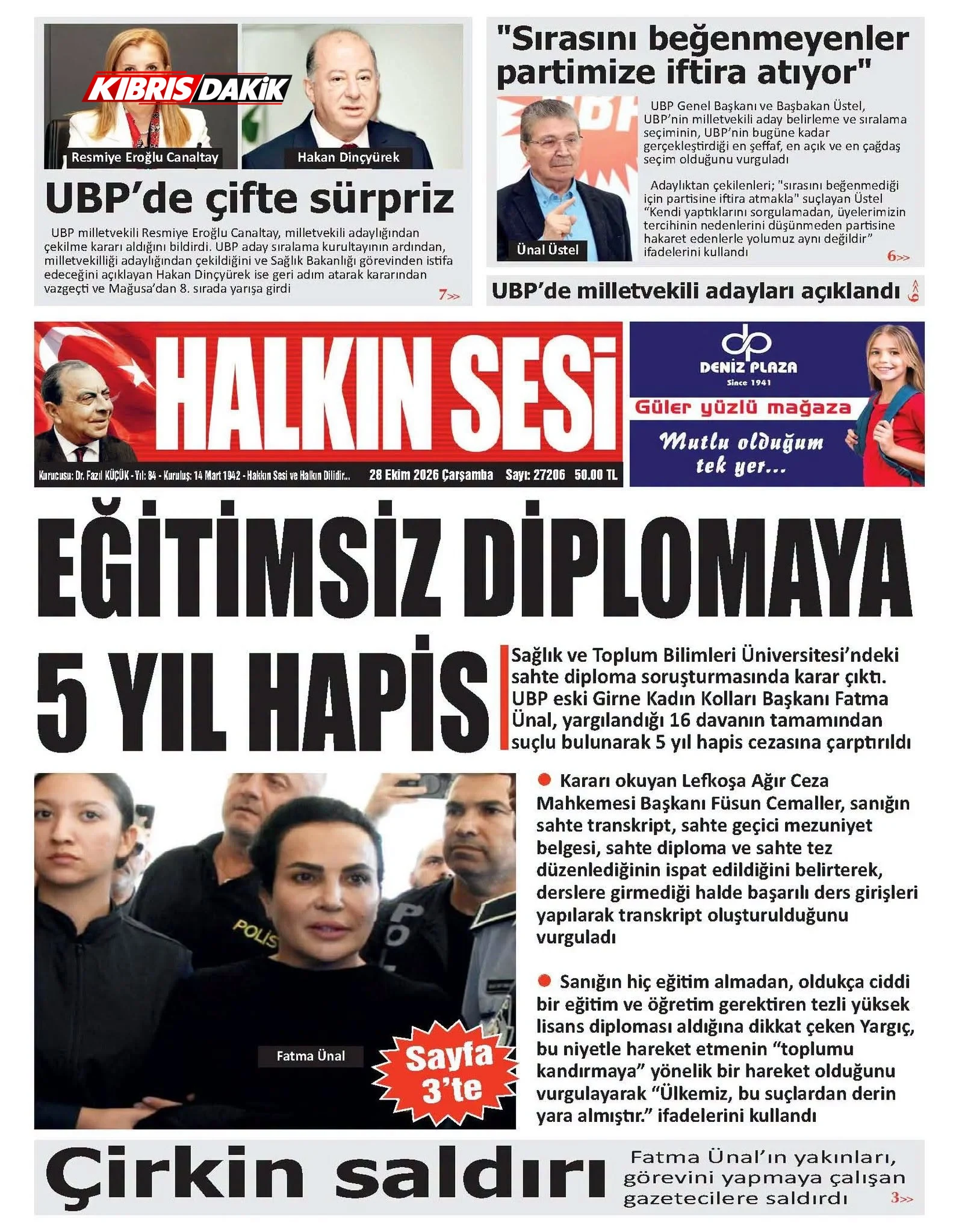 Gazete Manşetleri - 28 ekim 2026 - 4