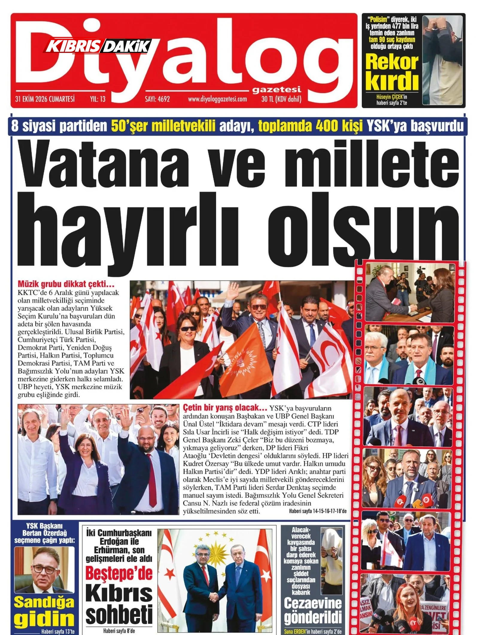 Gazete Manşetleri - 31 Ekim 2026 - 6