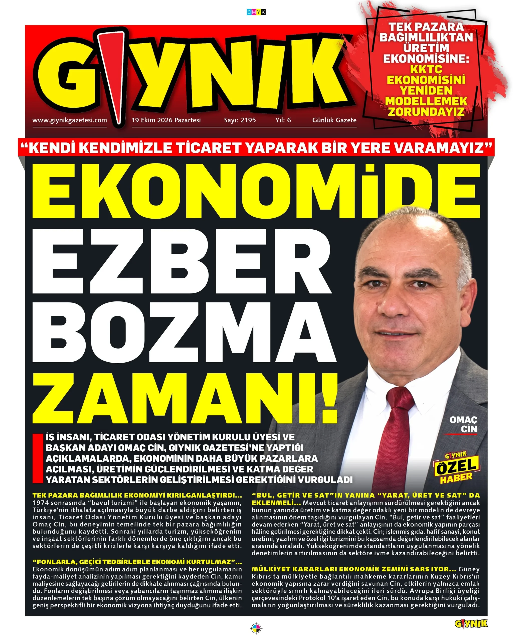 Gazete Manşetleri - 19 Ekim 2026 - 12