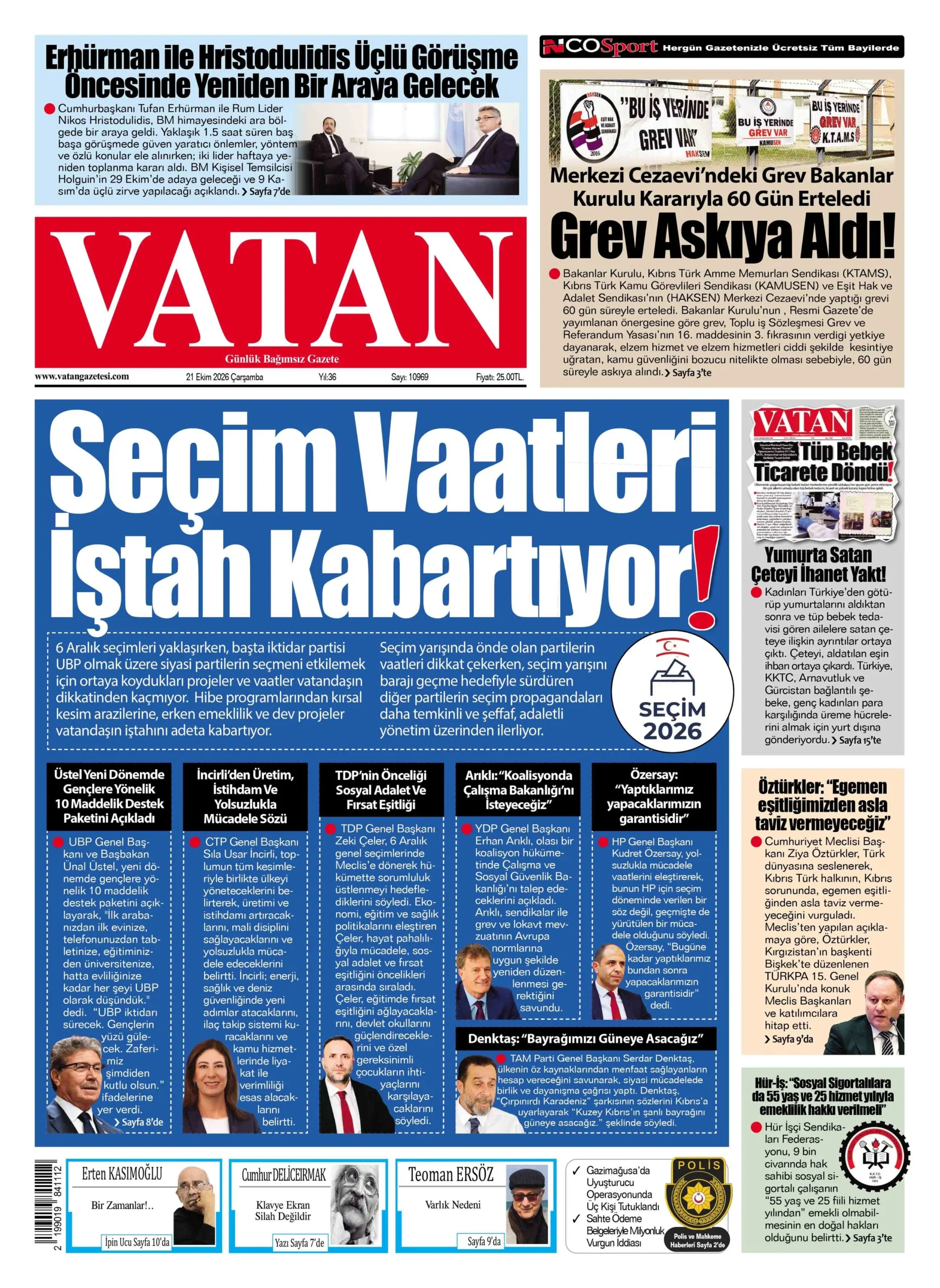 Gazete Manşetleri - 21 Ekim 2026 - 1