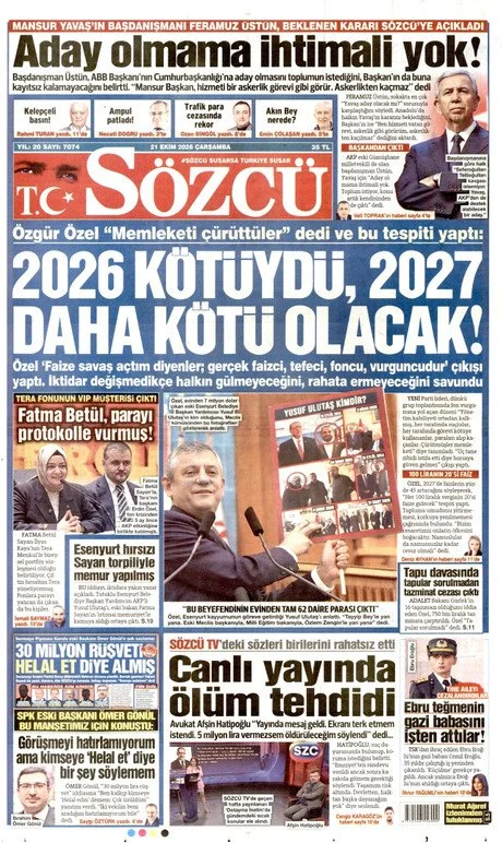 Gazete Manşetleri - 21 Ekim 2026 - 46