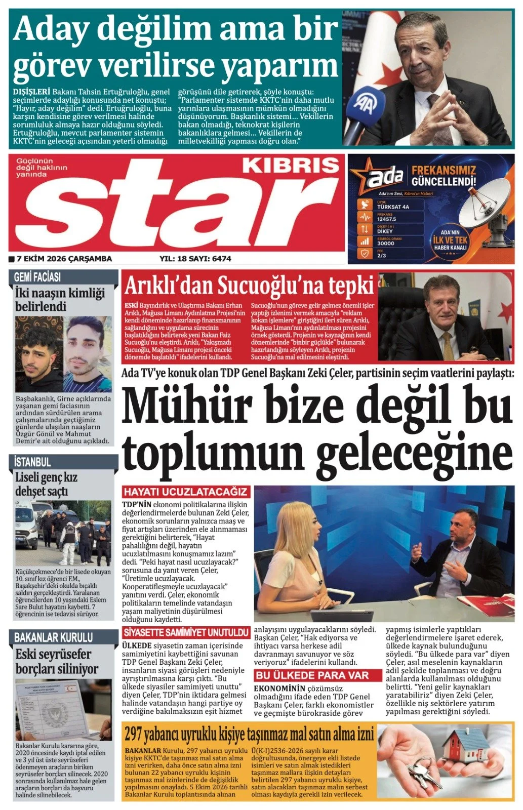 Gazete Manşetleri - 7 Ekim 2026 - 23