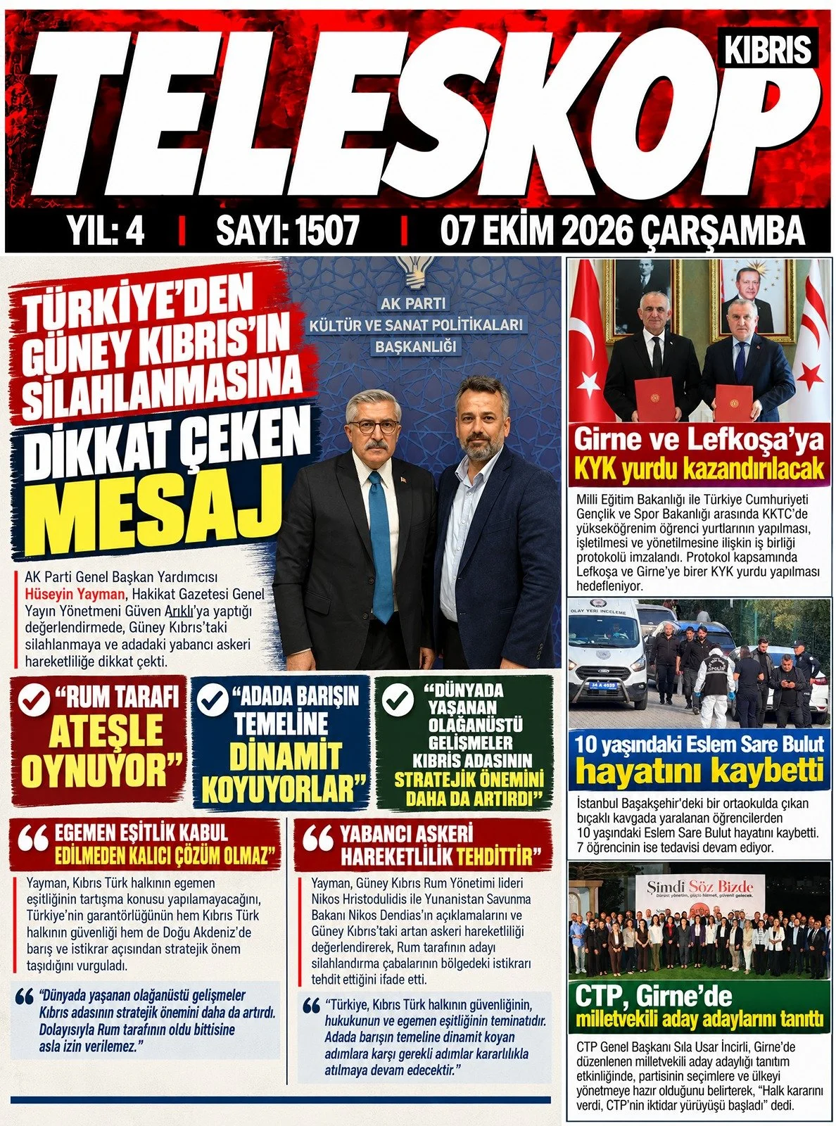 Gazete Manşetleri - 7 Ekim 2026 - 25
