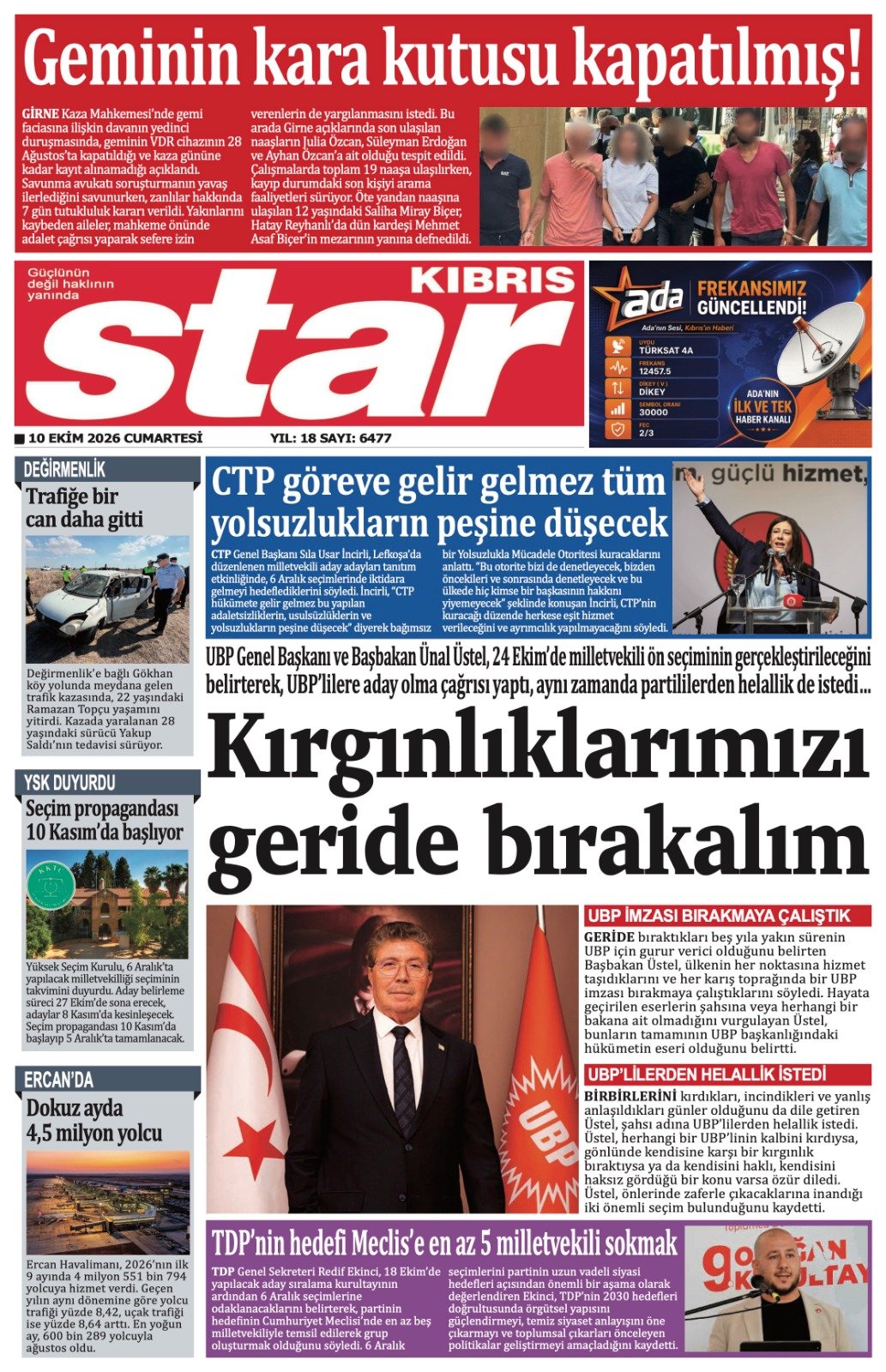 Gazete Manşetleri - 10 Ekim 2026 - 16