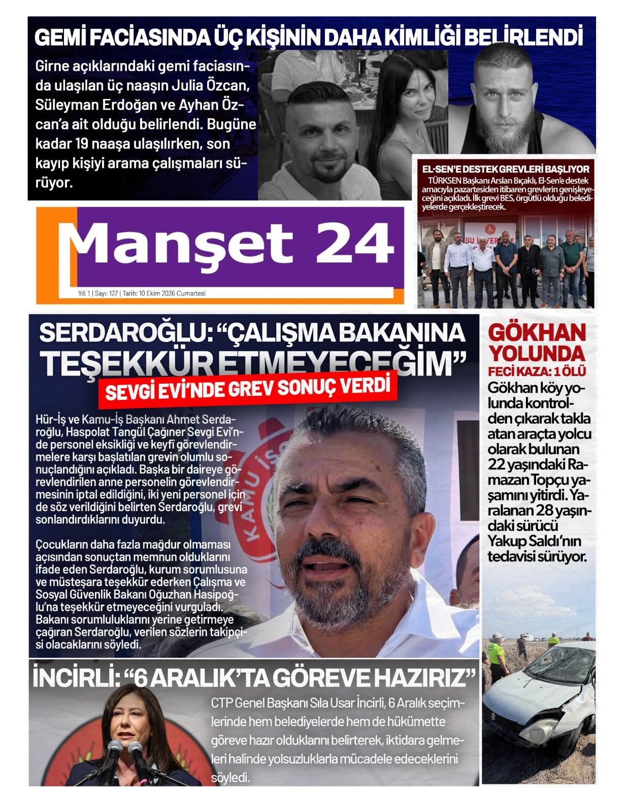 Gazete Manşetleri - 10 Ekim 2026 - 27