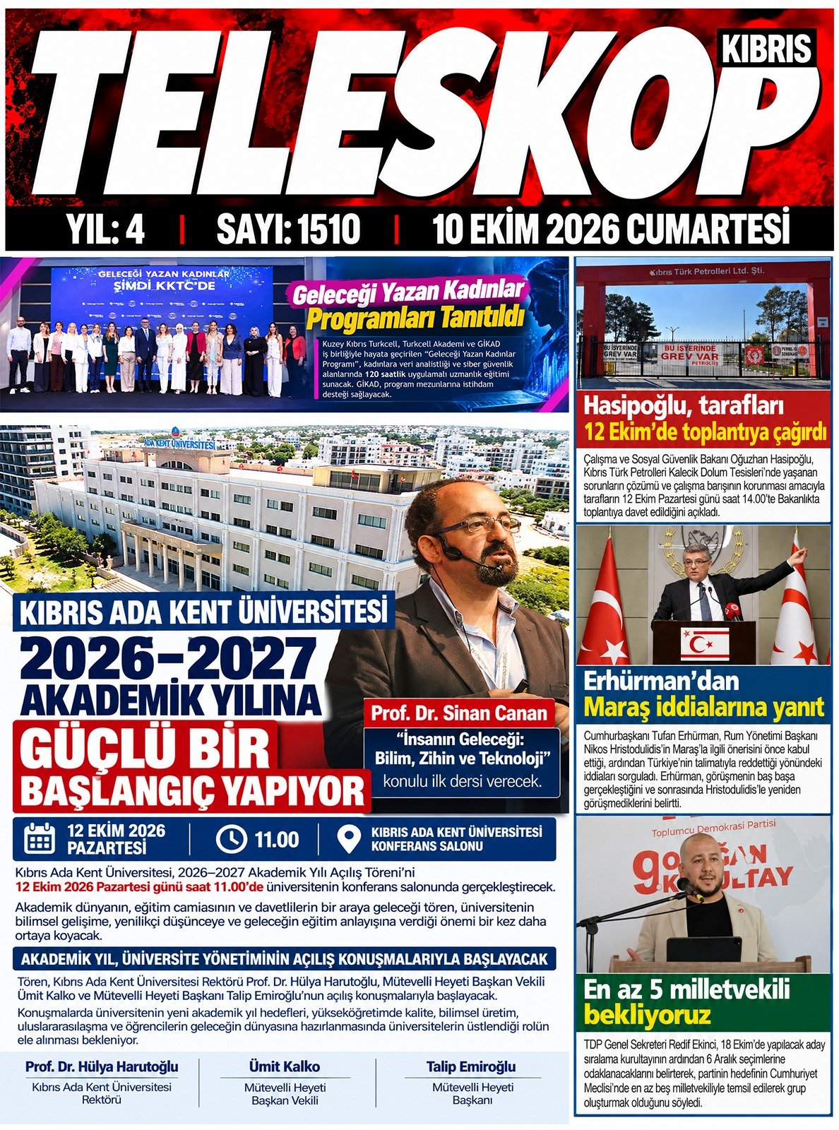 Gazete Manşetleri - 10 Ekim 2026 - 26