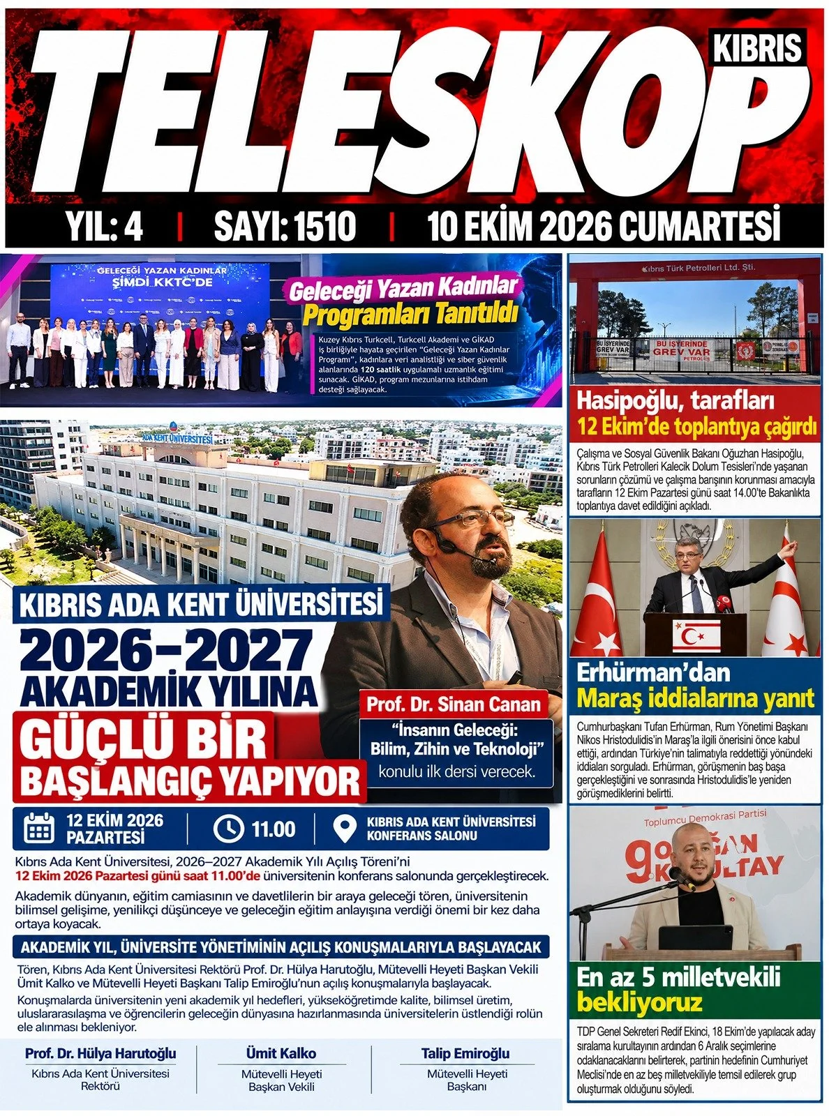 Gazete Manşetleri - 10 Ekim 2026 - 26
