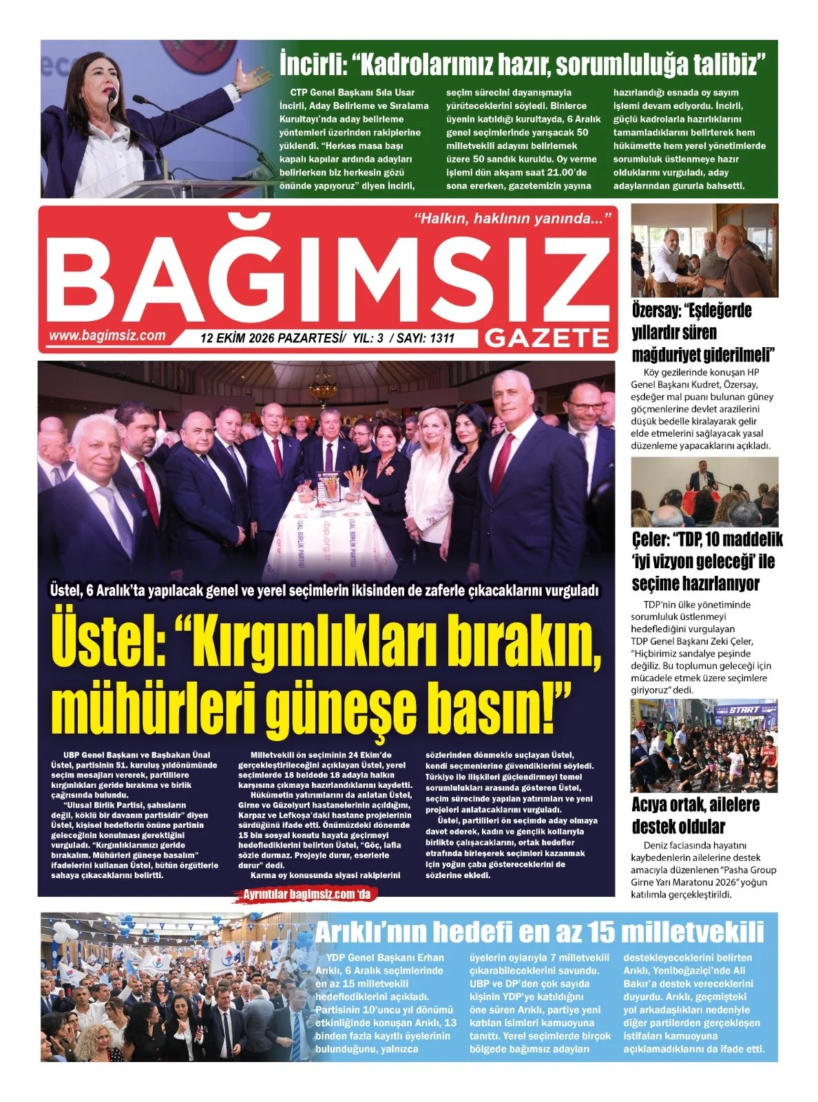 Gazete Manşetleri- 12 Ekim 2026 - 16