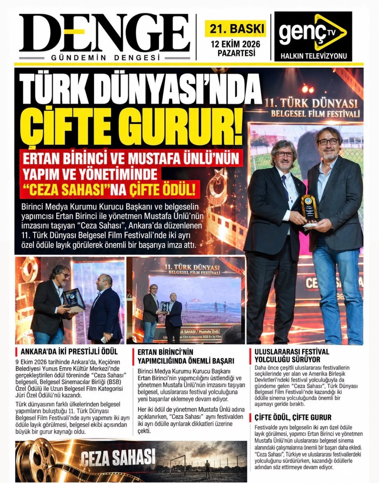 Gazete Manşetleri- 12 Ekim 2026 - 15