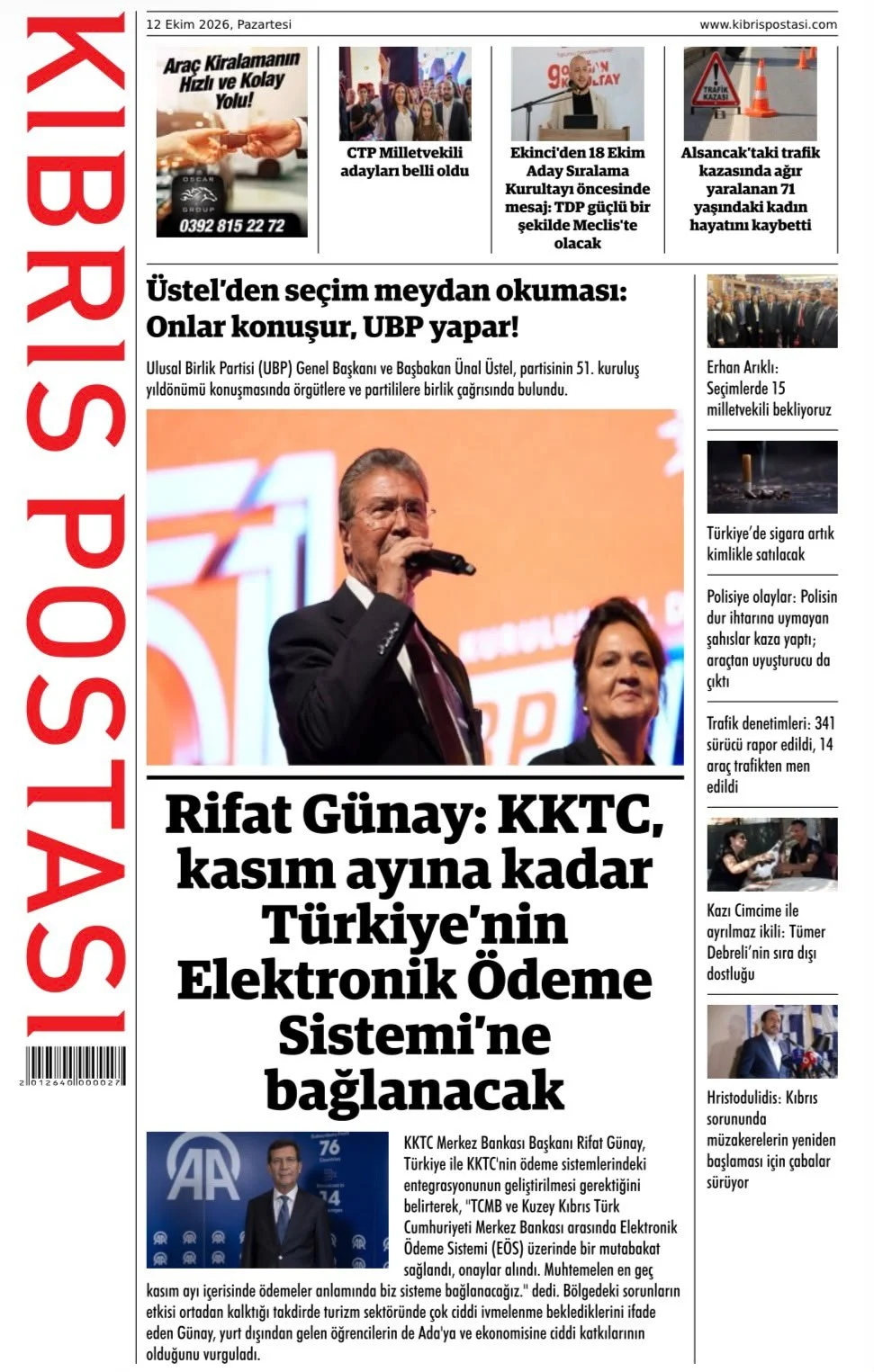 Gazete Manşetleri- 12 Ekim 2026 - 13
