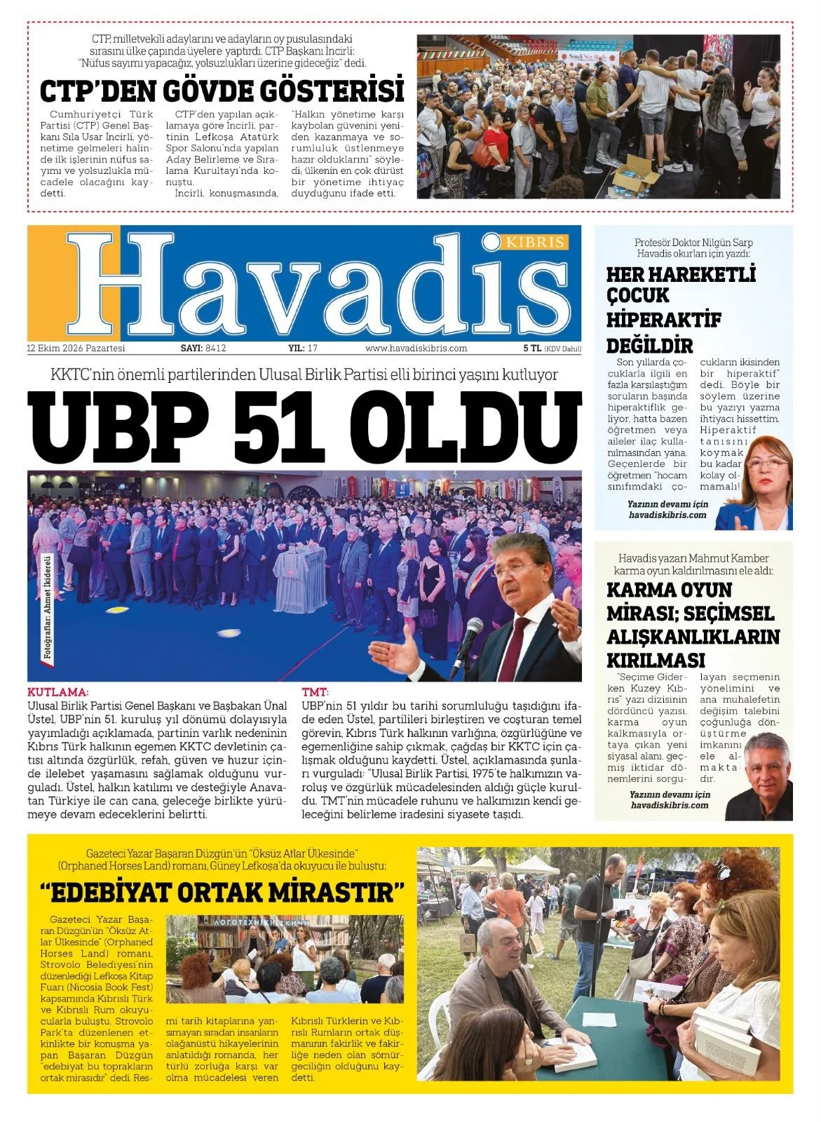 Gazete Manşetleri- 12 Ekim 2026 - 12