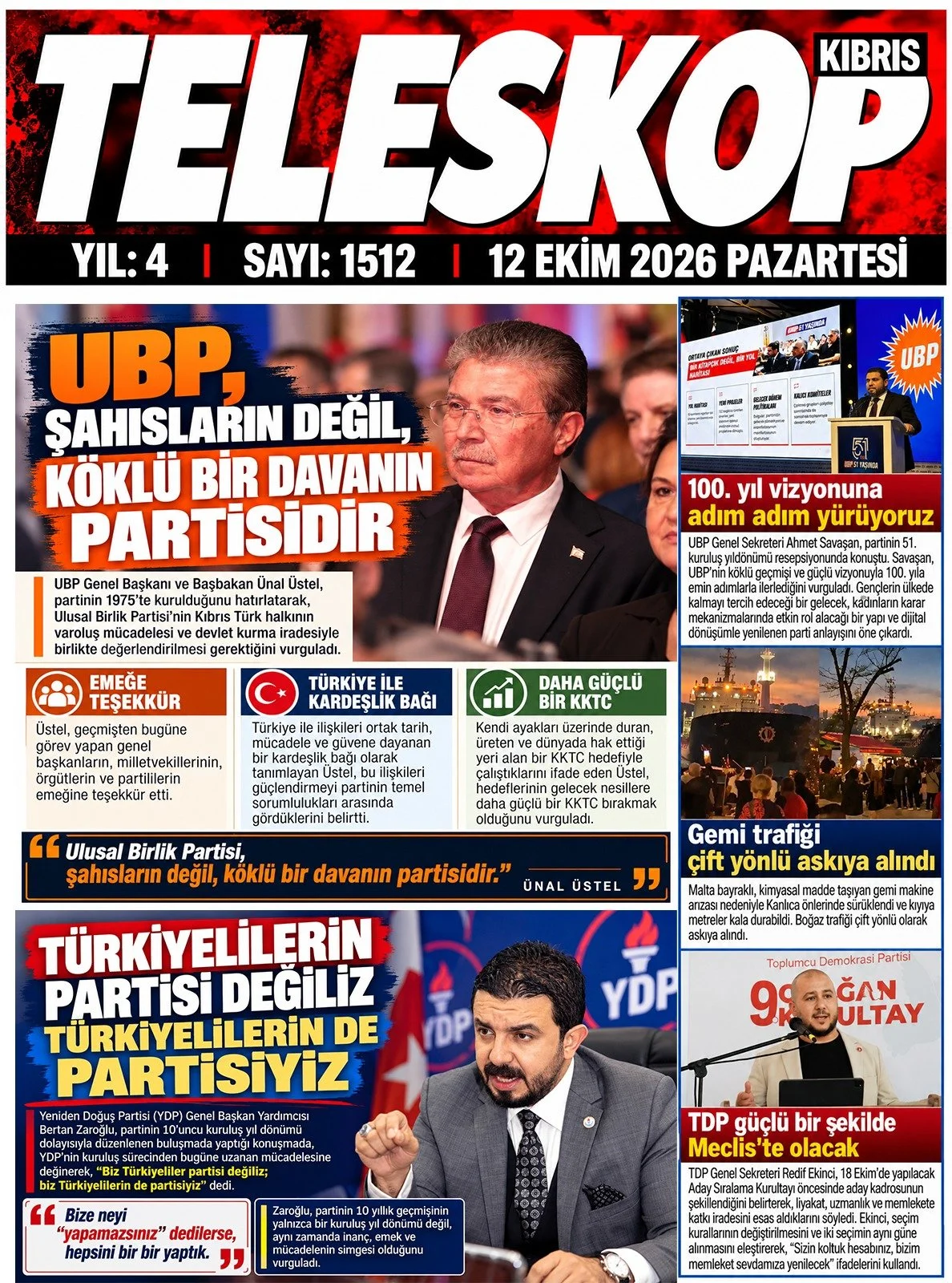 Gazete Manşetleri- 12 Ekim 2026 - 31