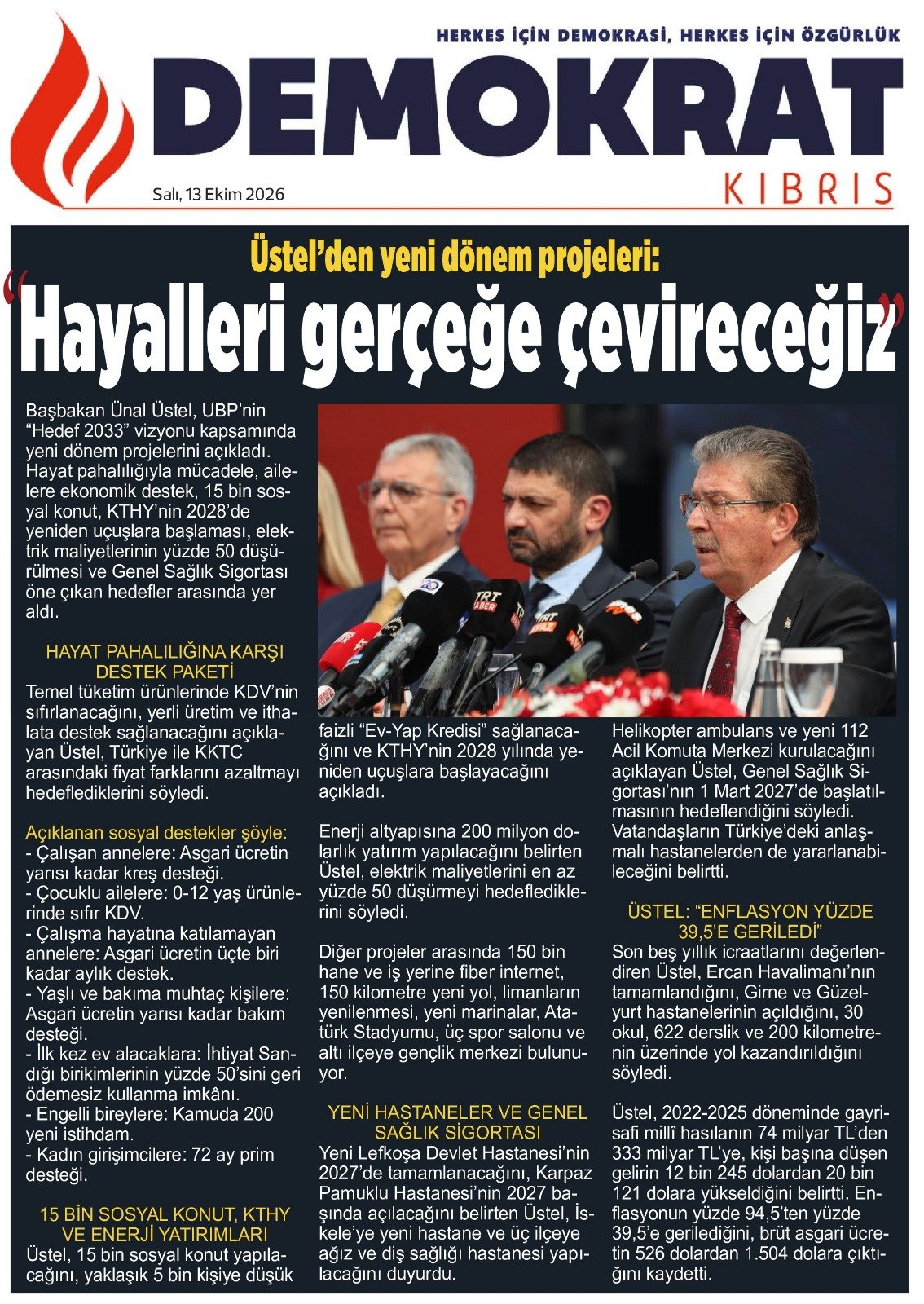 Gazete Manşetleri - 13 Ekim 2026 - 12