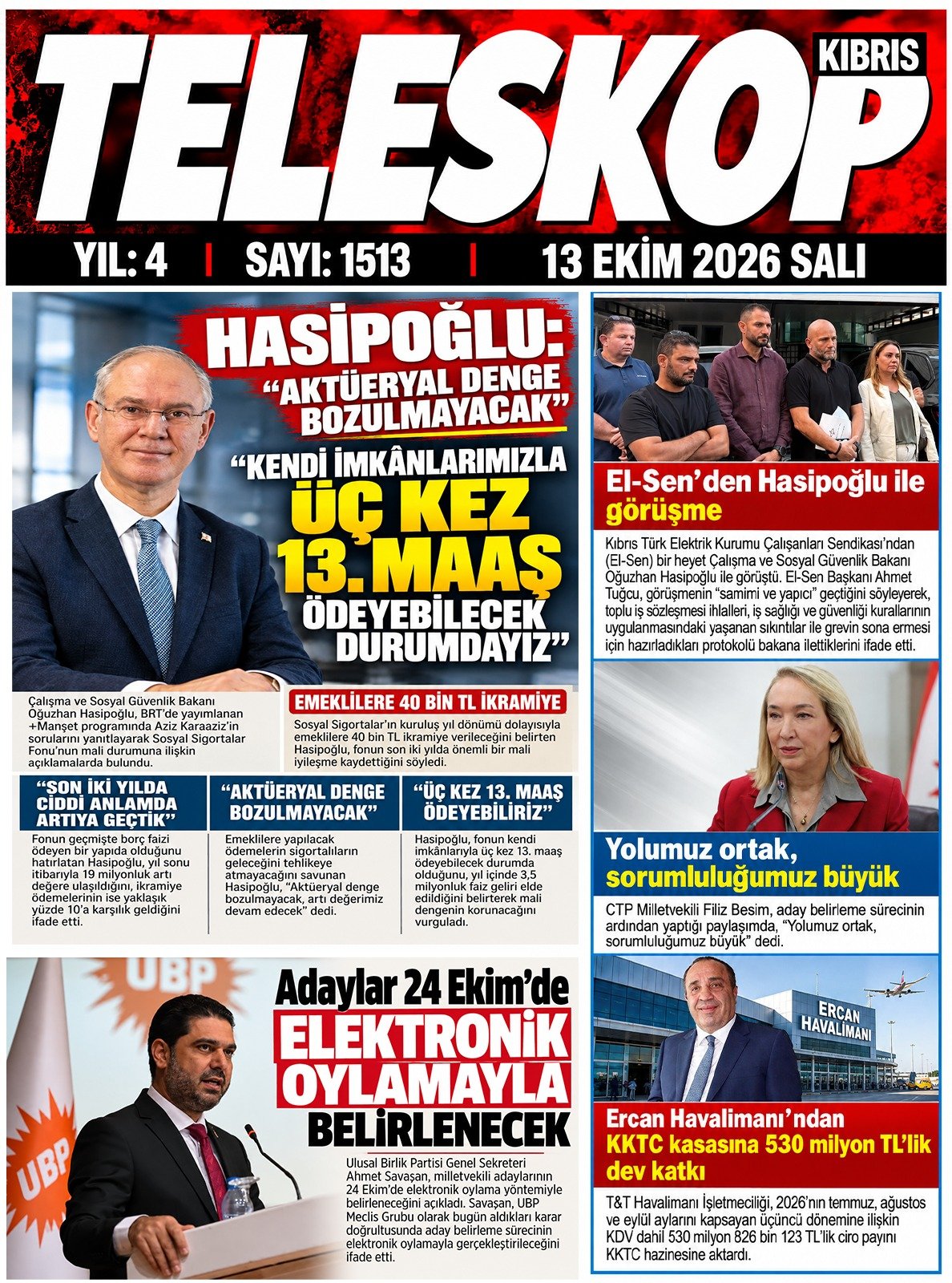 Gazete Manşetleri - 13 Ekim 2026 - 17