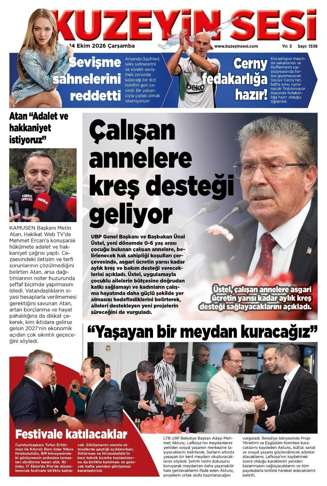 Gazete Manşetleri - 14 ekim 2026 - 4