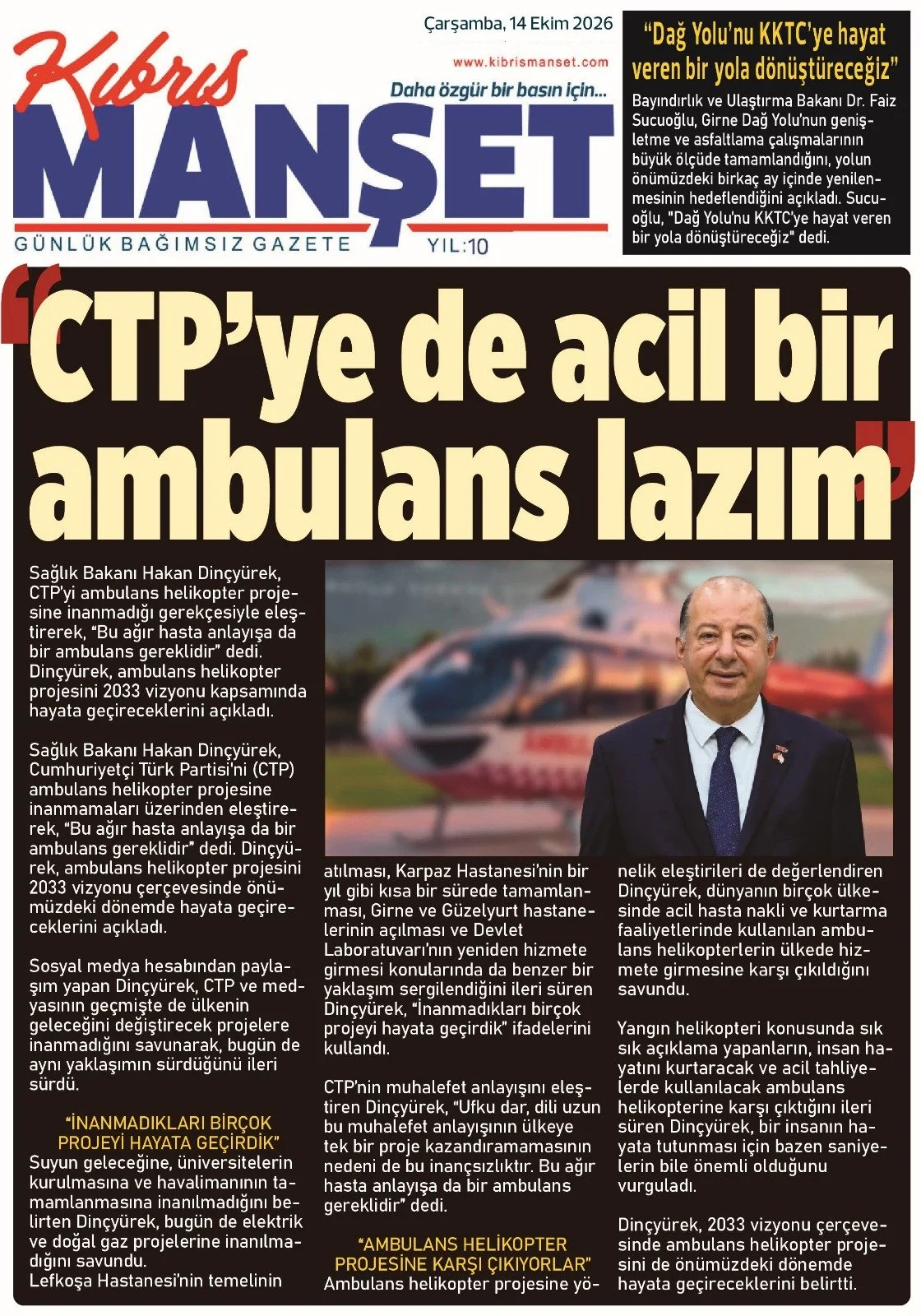 Gazete Manşetleri - 14 ekim 2026 - 12