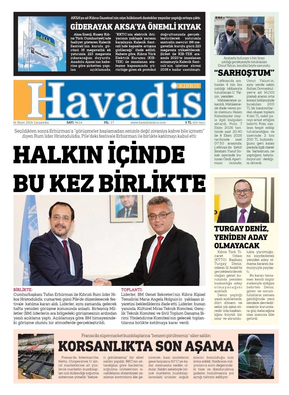 Gazete Manşetleri - 14 Ekim 2026 - 13