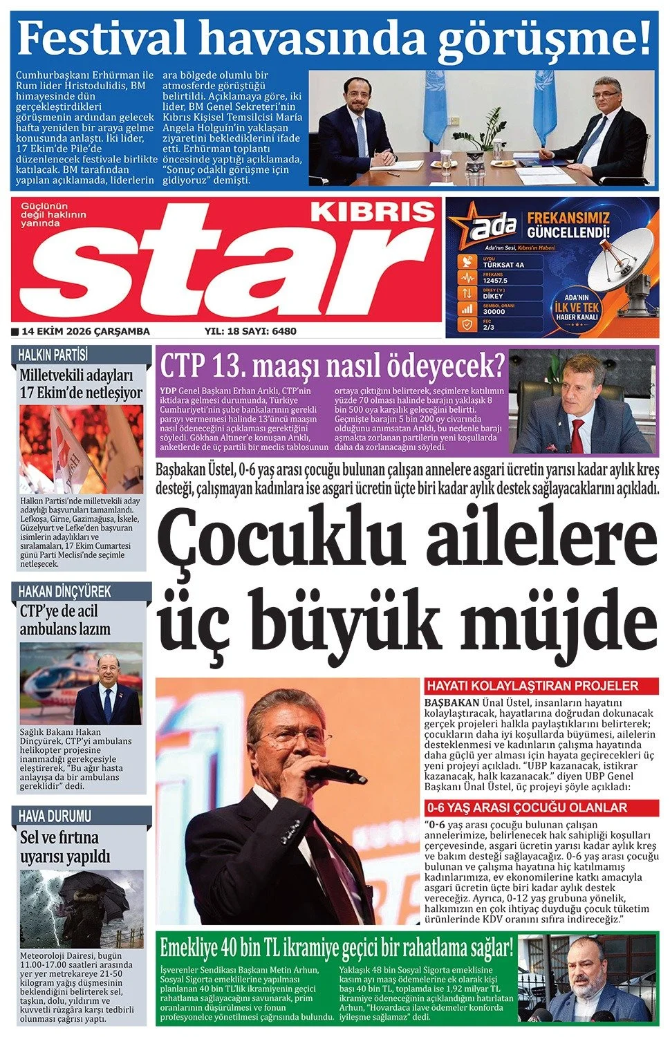 Gazete Manşetleri - 14 Ekim 2026 - 26
