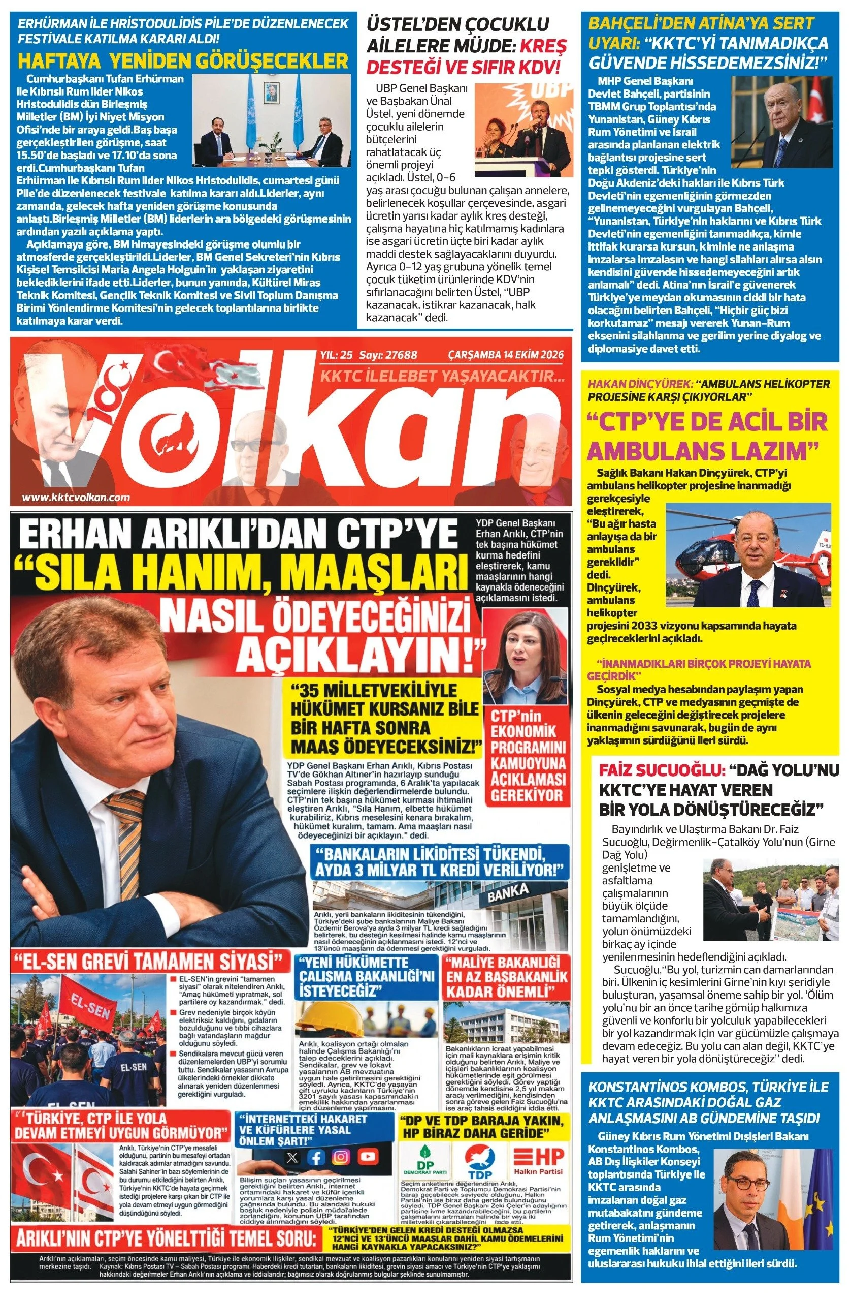 Gazete Manşetleri - 14 Ekim 2026 - 11