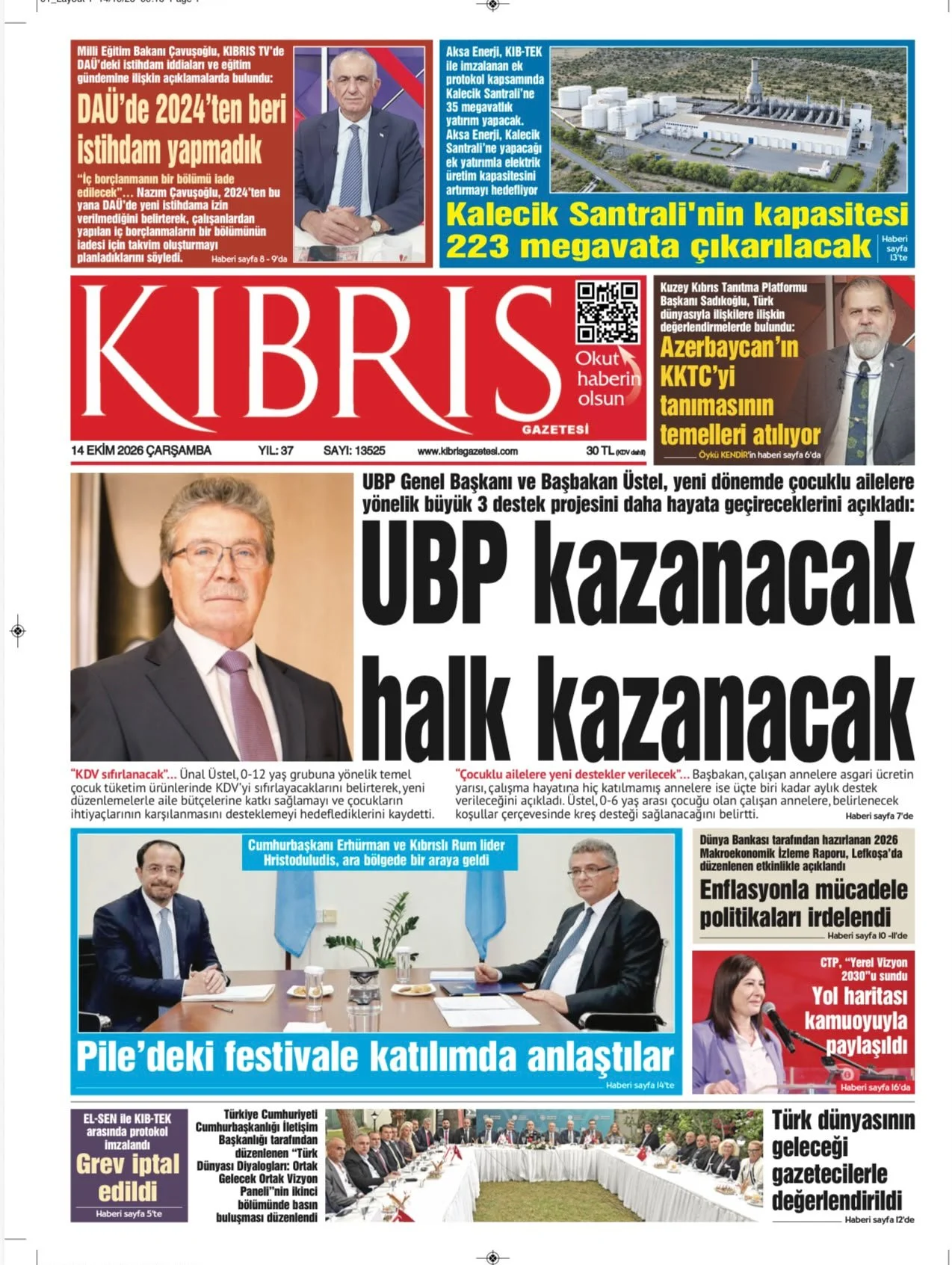 Gazete Manşetleri - 14 Ekim 2026 - 1