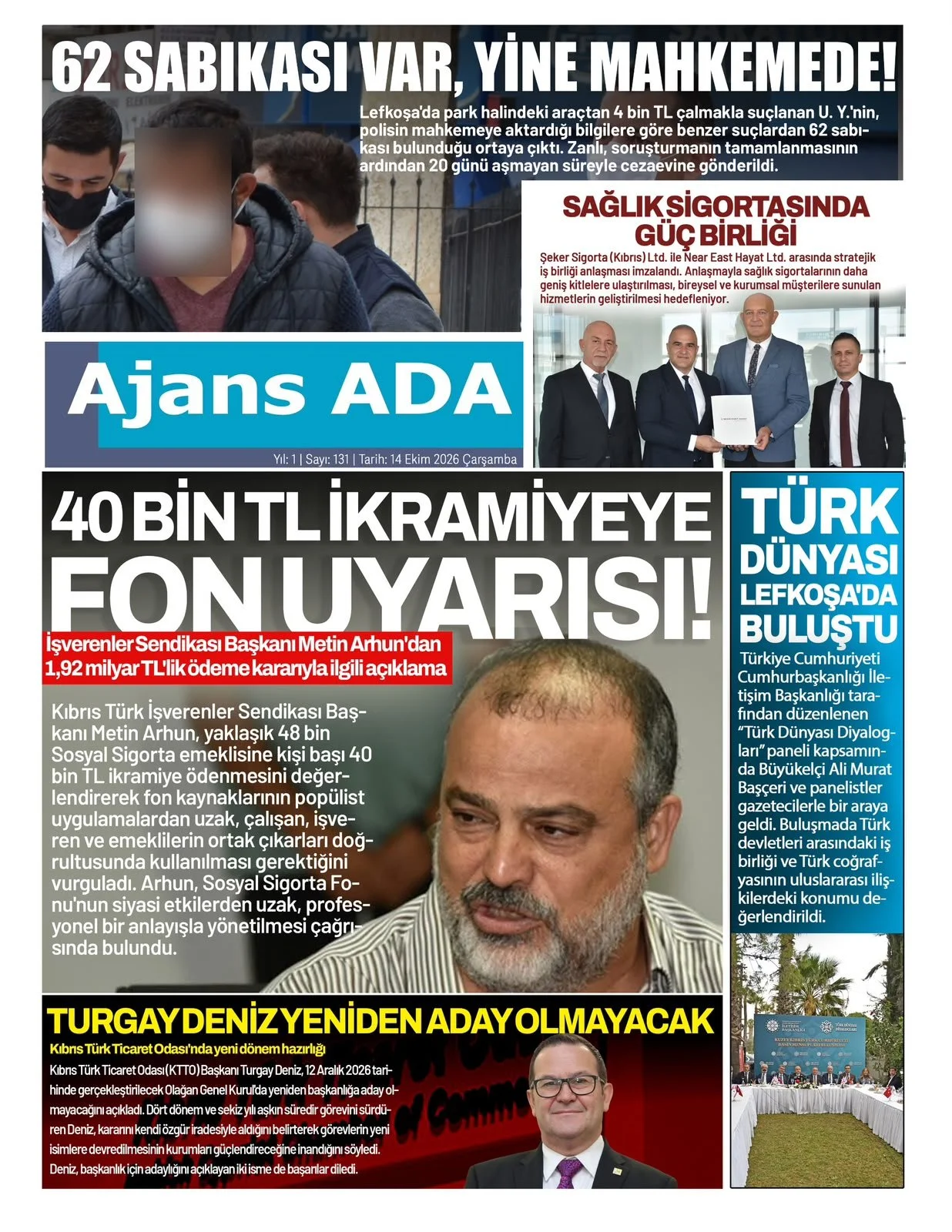 Gazete Manşetleri - 14 Ekim 2026 - 30