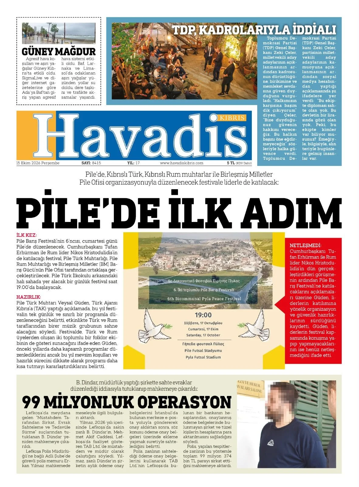 Gazete Manşetleri - 15 Ekim 2026 - 9