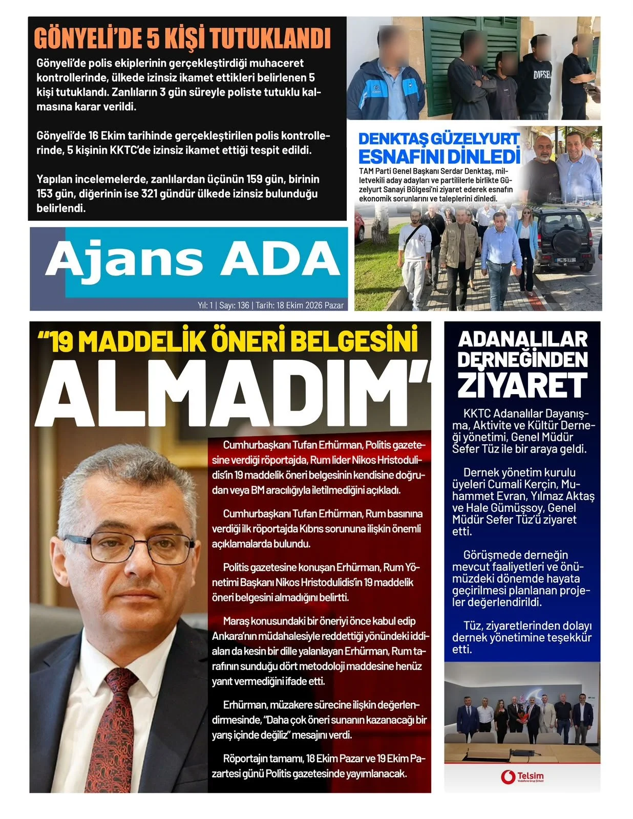 Gazete Manşetleri - 18 Ekim 2026 - 22
