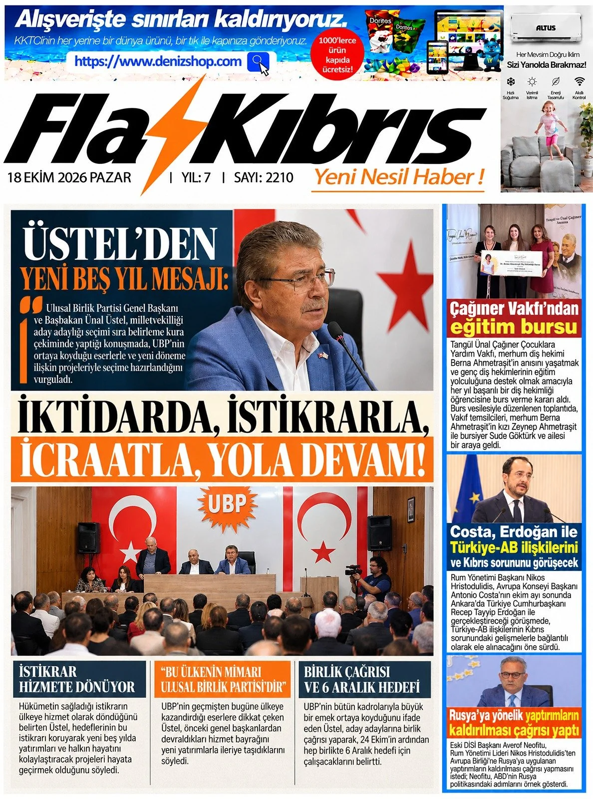 Gazete Manşetleri - 18 Ekim 2026 - 9