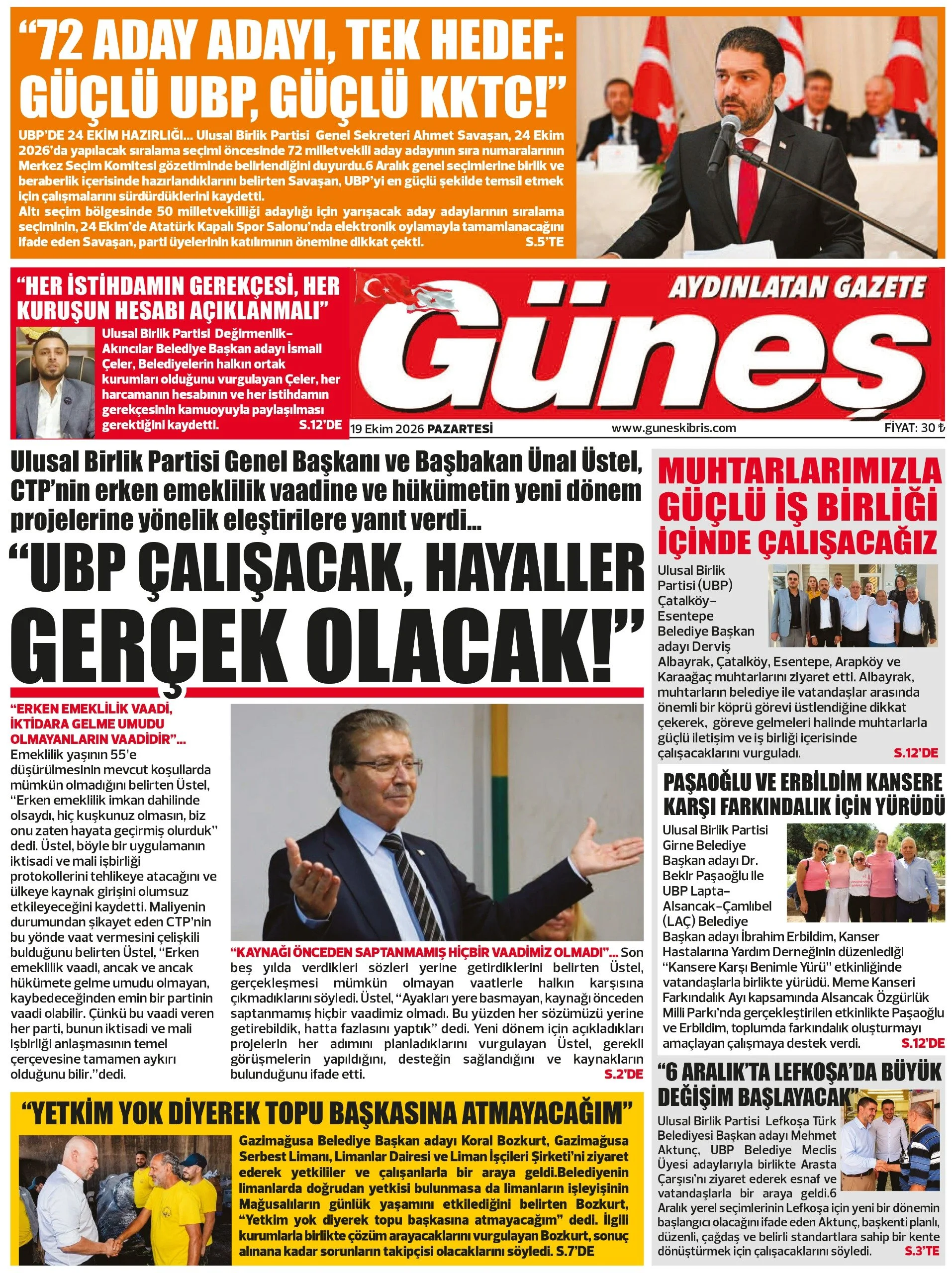 Gazete Manşetleri - 19 Ekim 2026 - 9