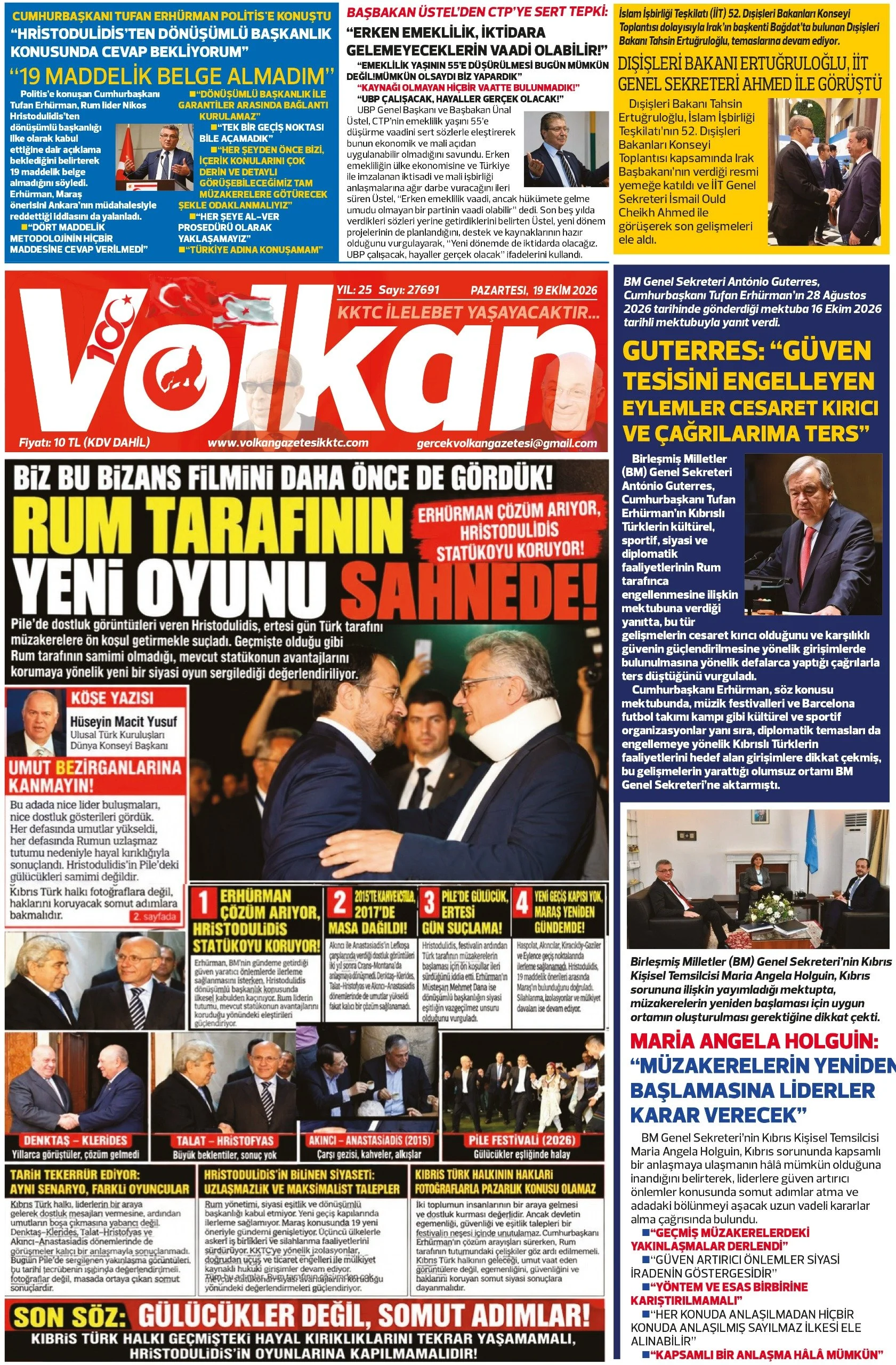 Gazete Manşetleri - 19 Ekim 2026 - 36