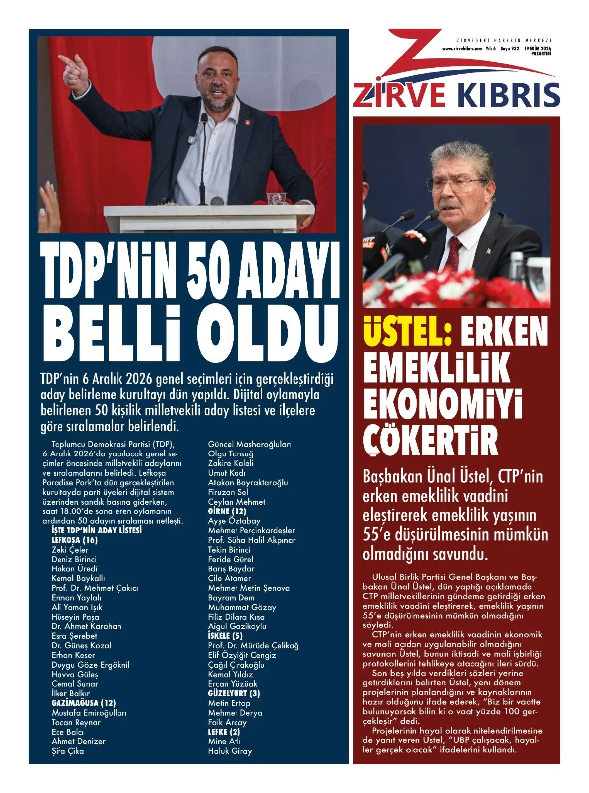 Gazete Manşetleri - 19 Ekim 2026 - 35