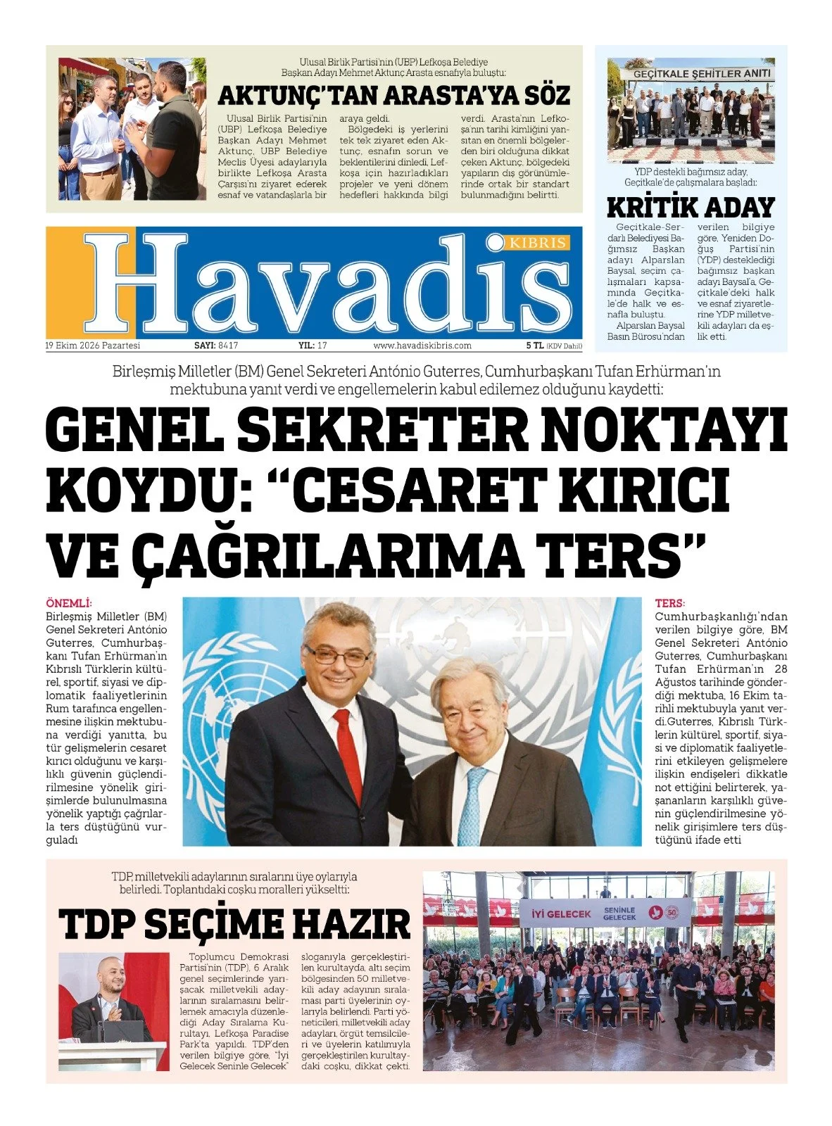 Gazete Manşetleri - 19 Ekim 2026 - 13