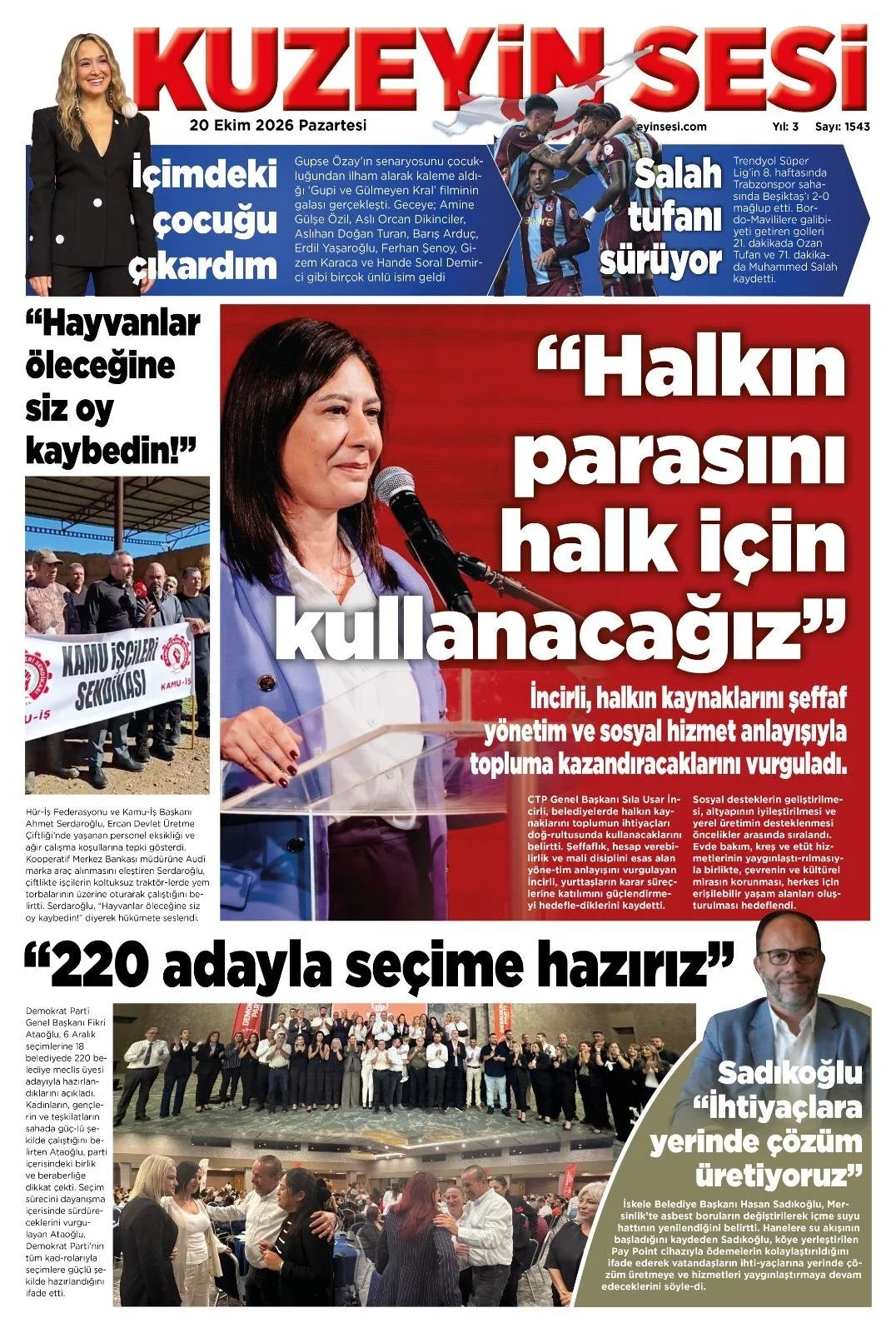 Gazete Manşetleri - 20 Ekim Salı - 28