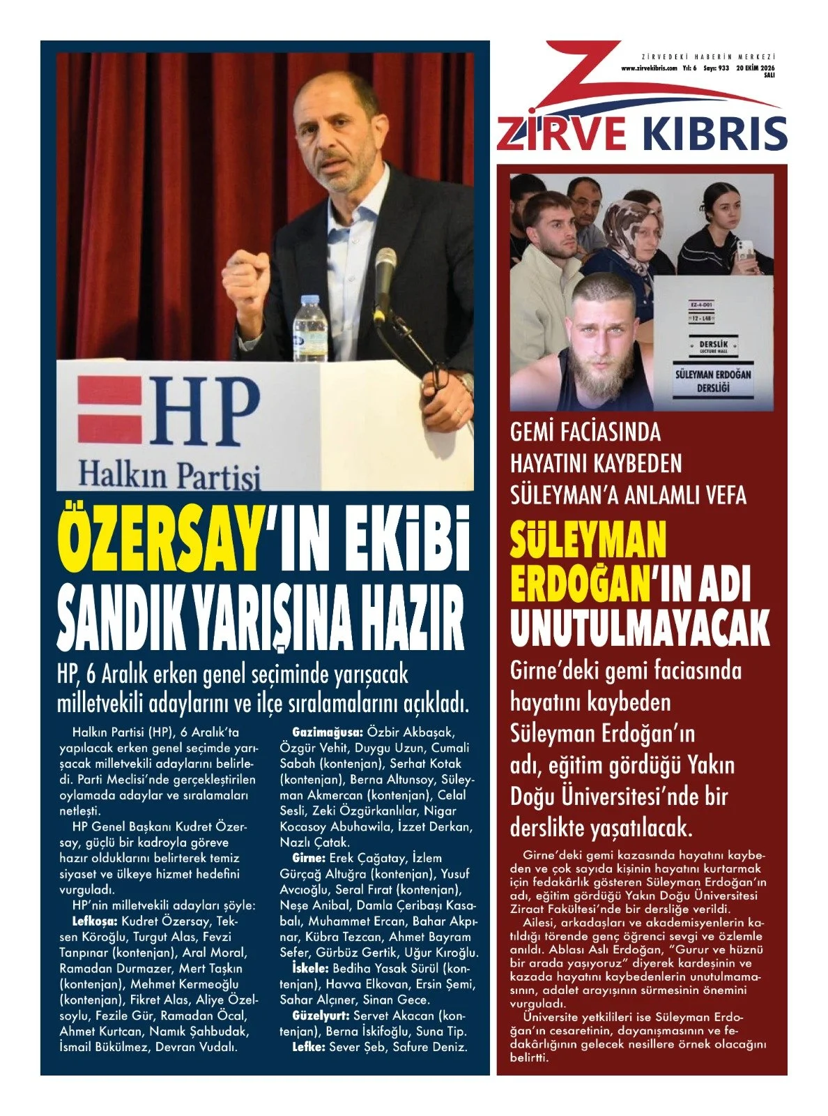 Gazete Manşetleri - 20 Ekim Salı - 25